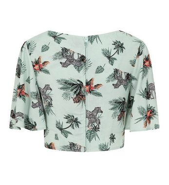 Hell Bunny Crop-Top Sofia Vintage Tropical Hawaii Blusentop