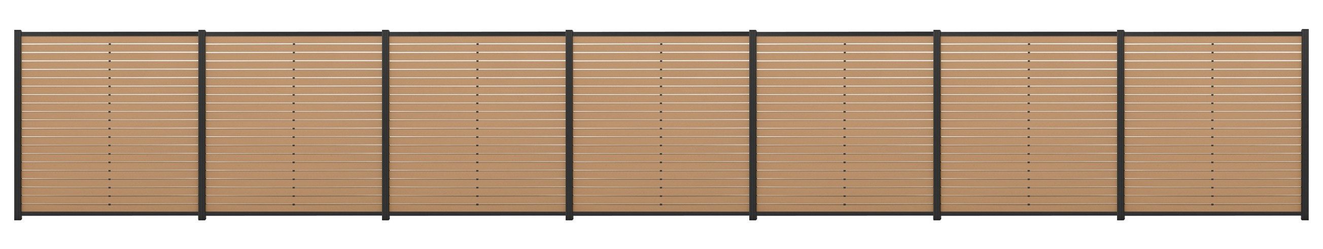 GartenLand Zaun Komplettset Stockholm WPC Karamellbraun, günstig online kaufen