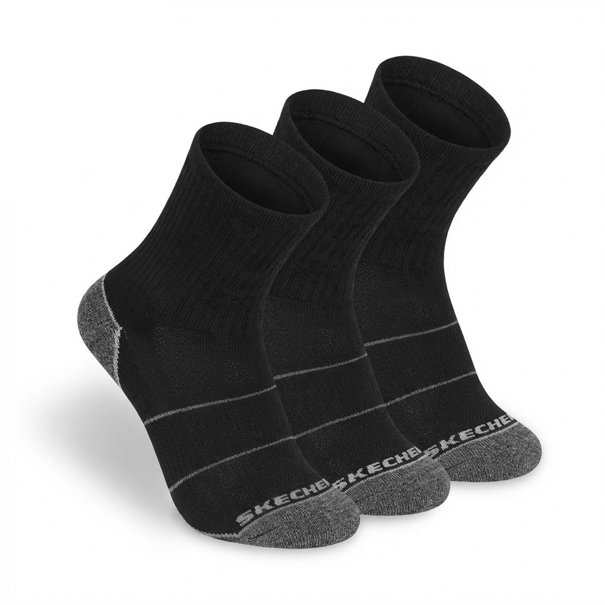 Skechers Arbeitssocken Socken Herren Damen 39-42 Multi Pack mit Mesh Belüftungstechnologie (3er, 6er und 12er Pack) Robustes Material und bequemer Tragekomfort - Fußgewölbe-Unterstützung