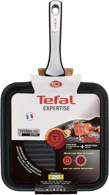 Tefal Grillpfanne Expertise Grillpfanne 26cm Pfanne aus Aluminium Titanium-Antihaftbeschichtung