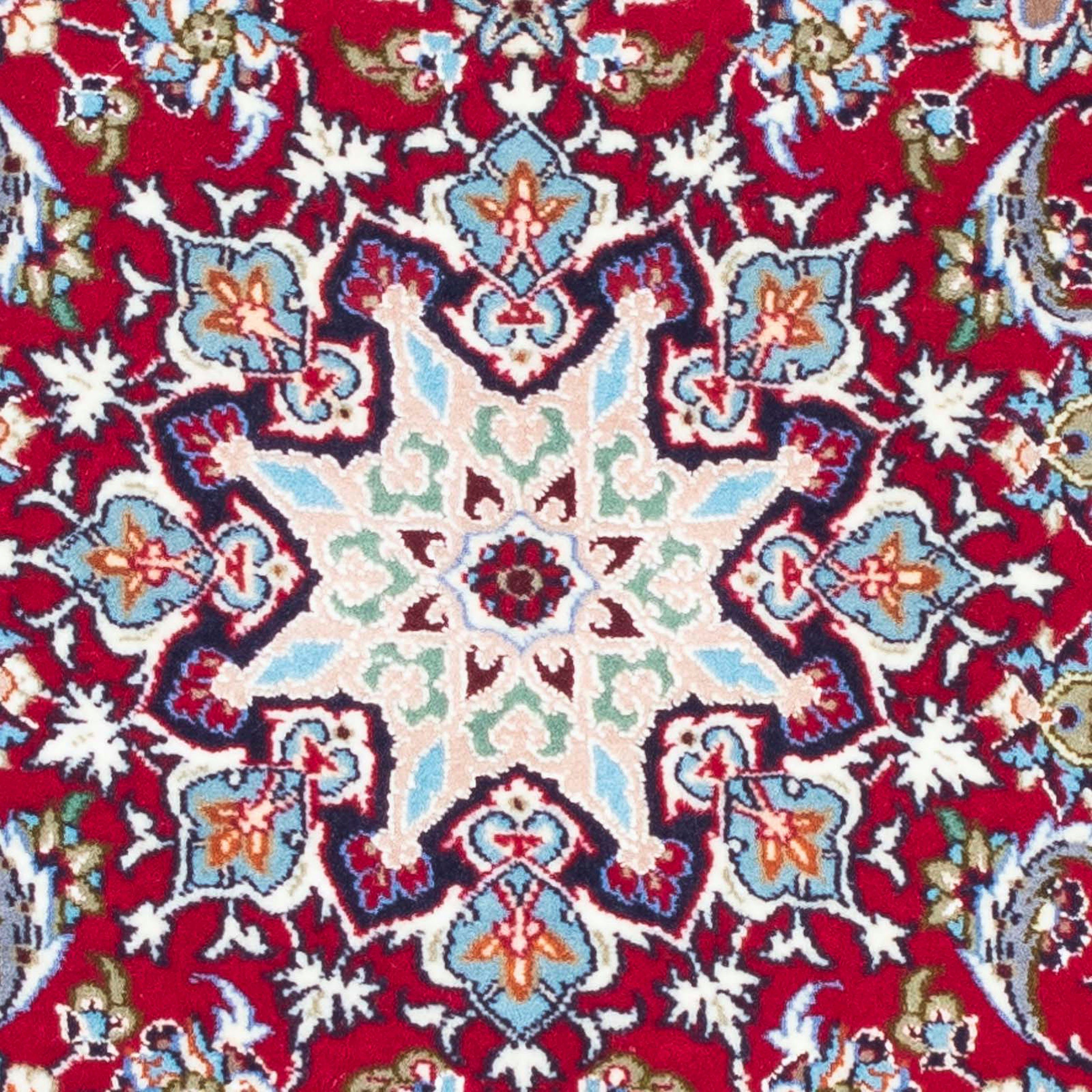 Orientteppich Perser - Handgeknüpft, rot, mit Zertifikat 69 - Wohnzimmer, Isfahan 107 mm, Premium - Höhe: cm Einzelstück 6 x - rechteckig, morgenland