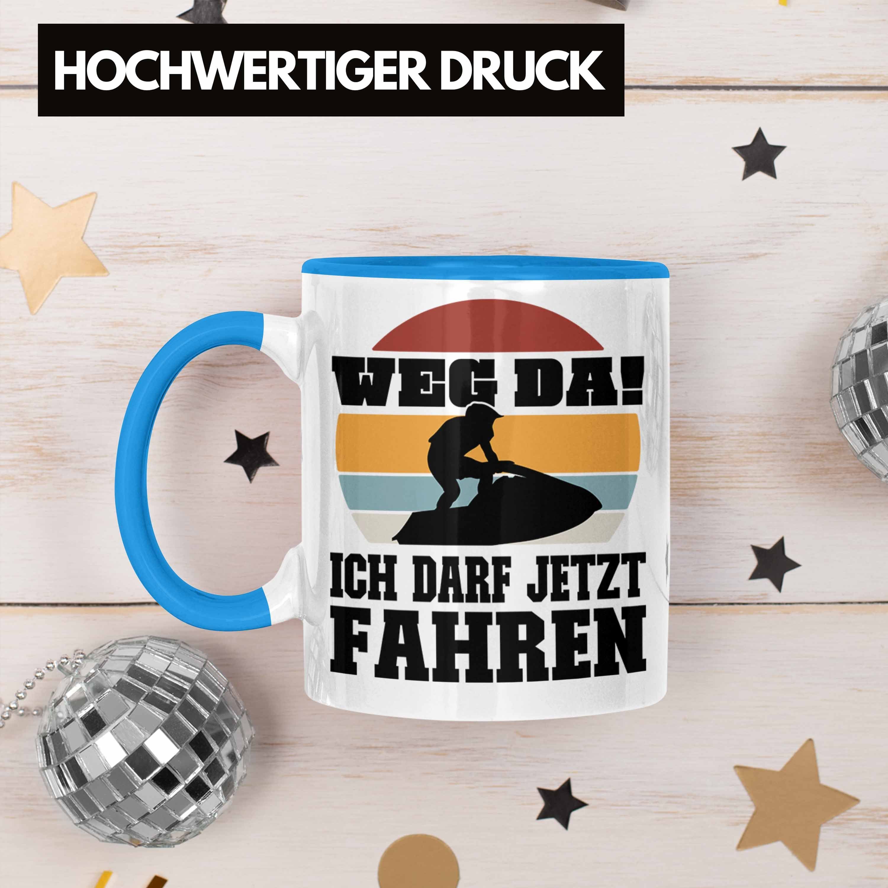 Trendation Tasse Jetski Geschenk Spruch mit Weiss Trendation Jetski - Tasse Sprüche Jetskifahrer