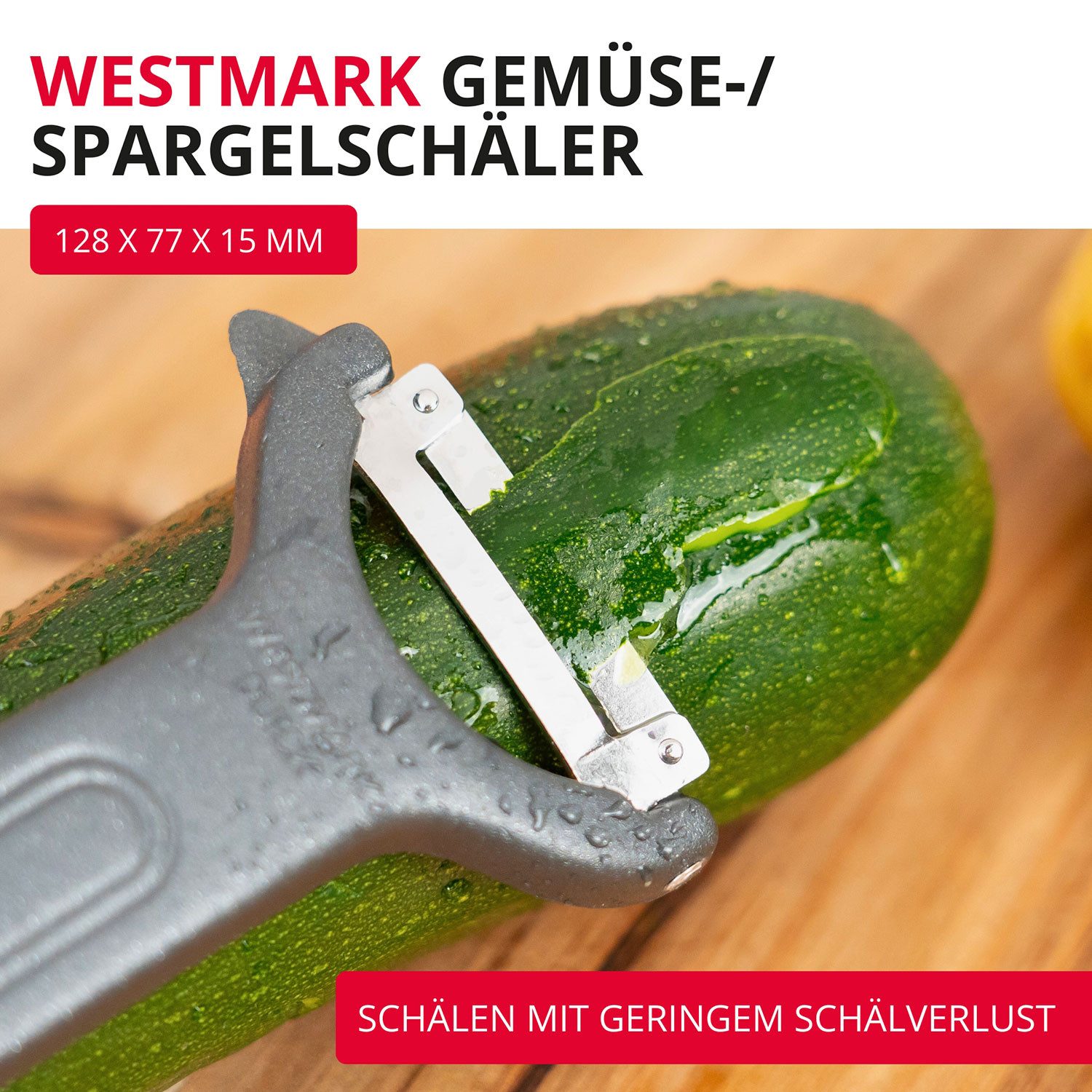 WESTMARK Sparschäler Gemüse & Spargel, »Quick« Black Edition, griffige Haptik, griffige Haptik