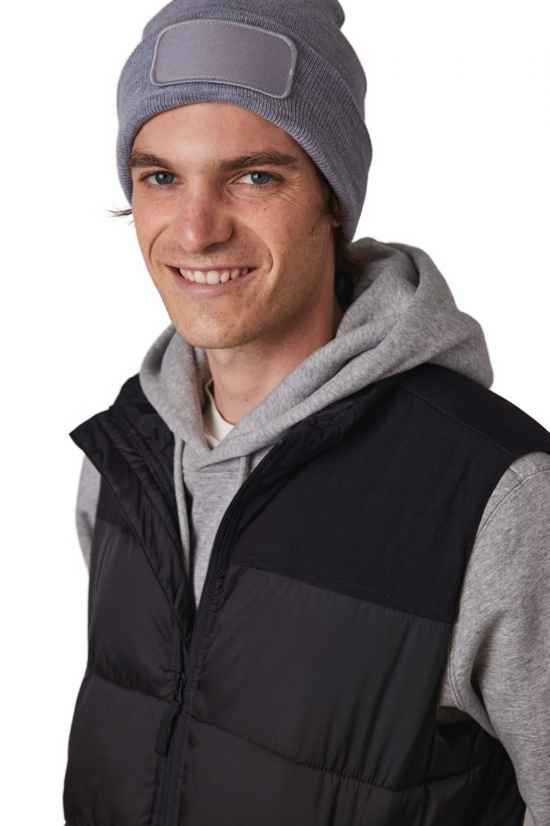 K-UP Bommelmütze Mütze mit Patch