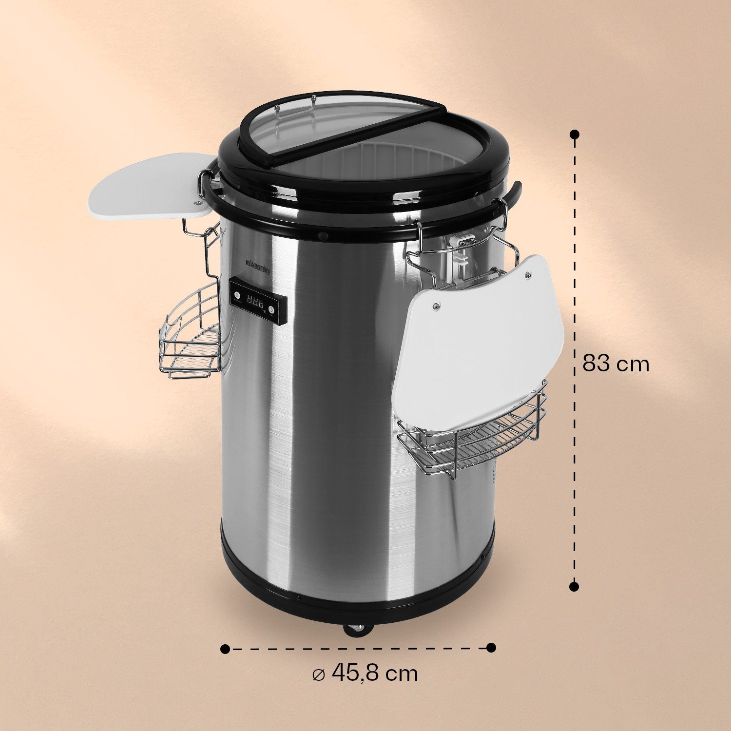 Top Mobil hoch, Kühlschrank ICE4-MR.-Barbot Kompakt 43 Table Getränkekühlschrank cm cm 10026371A, 82 freistehend Klarstein breit, Flaschenkühlschrank