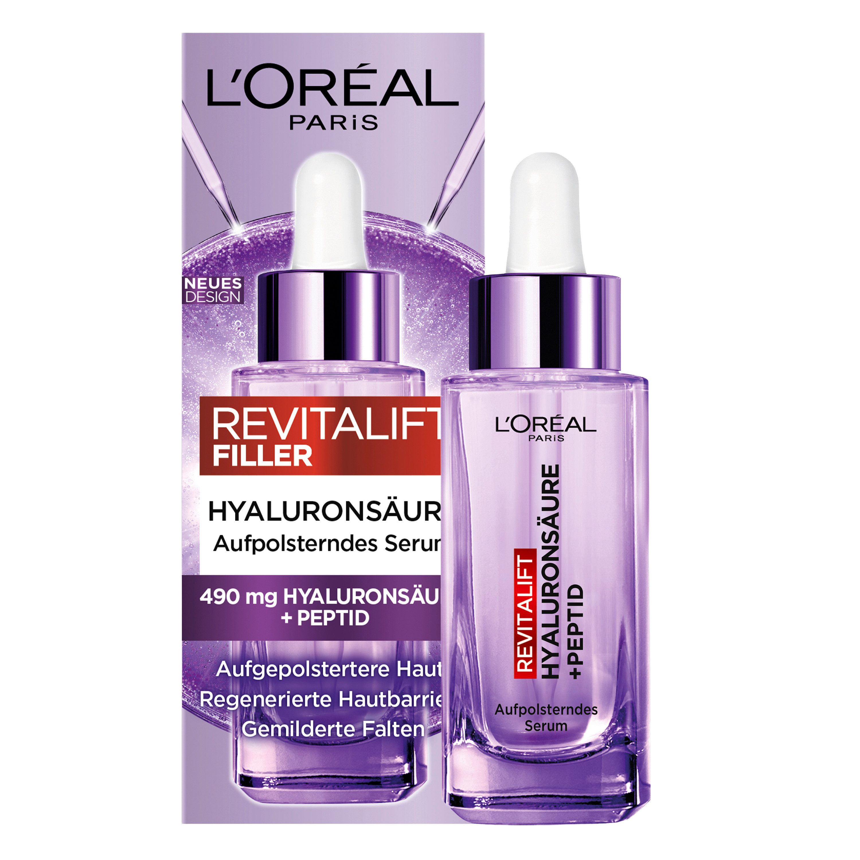 L'ORÉAL PARIS Gesichtsserum REVITALIFT FILLER ANTI-FALTEN SERUM, mindert Falten, feutigkeitsspendend, mit Pipette