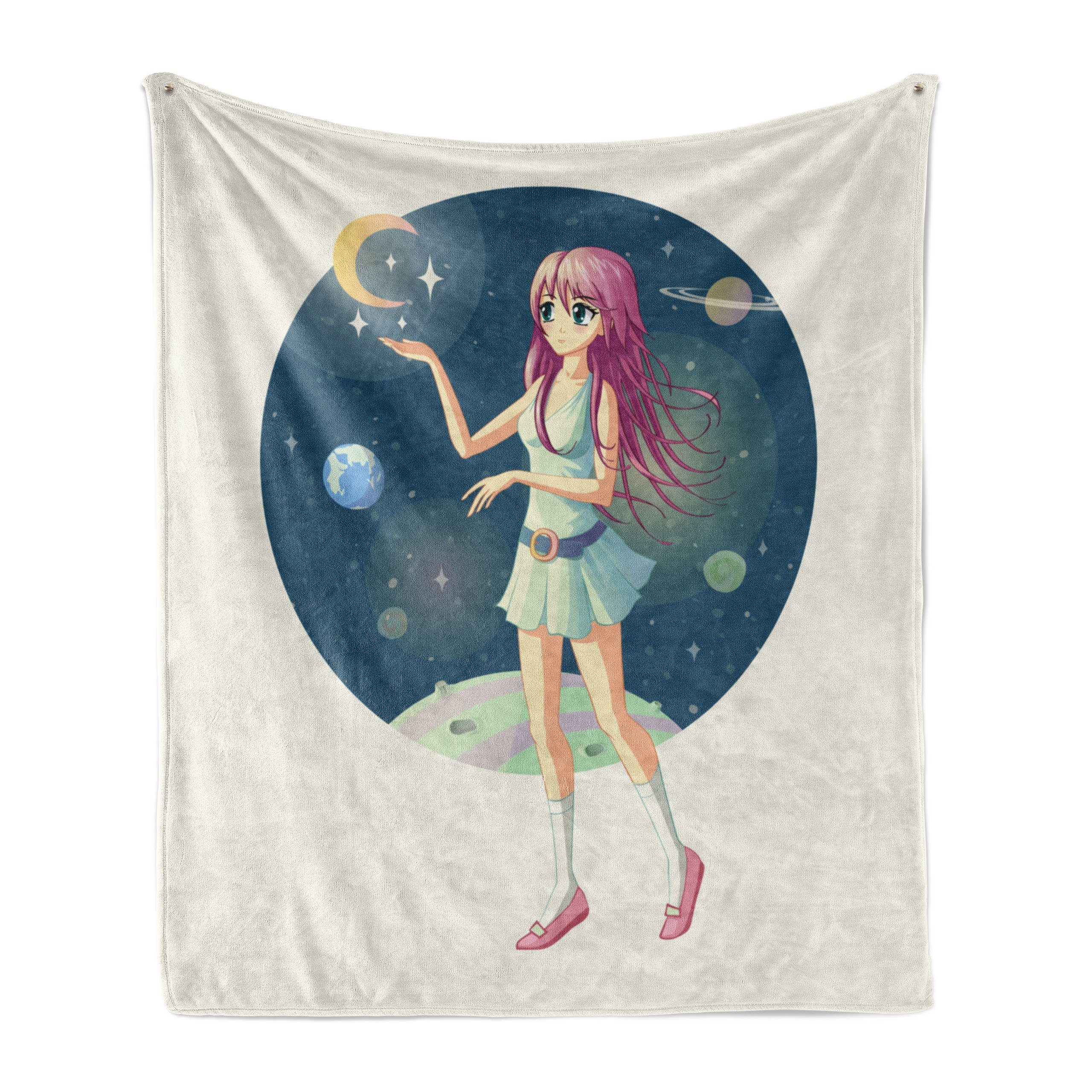 Sternen Innen- Weltraum für Mädchen Anime Gemütlicher Plüsch Abakuhaus, mit Außenbereich, Wohndecke im und den