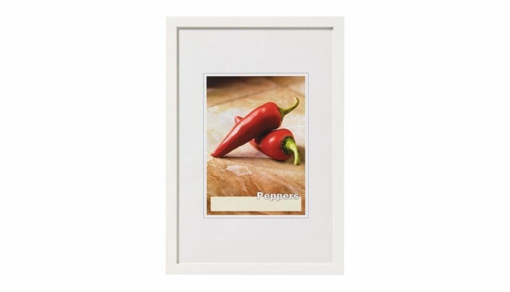 Walther Bilderrahmen Holzrahmen BP130V Peppers 21x30 polarweiss