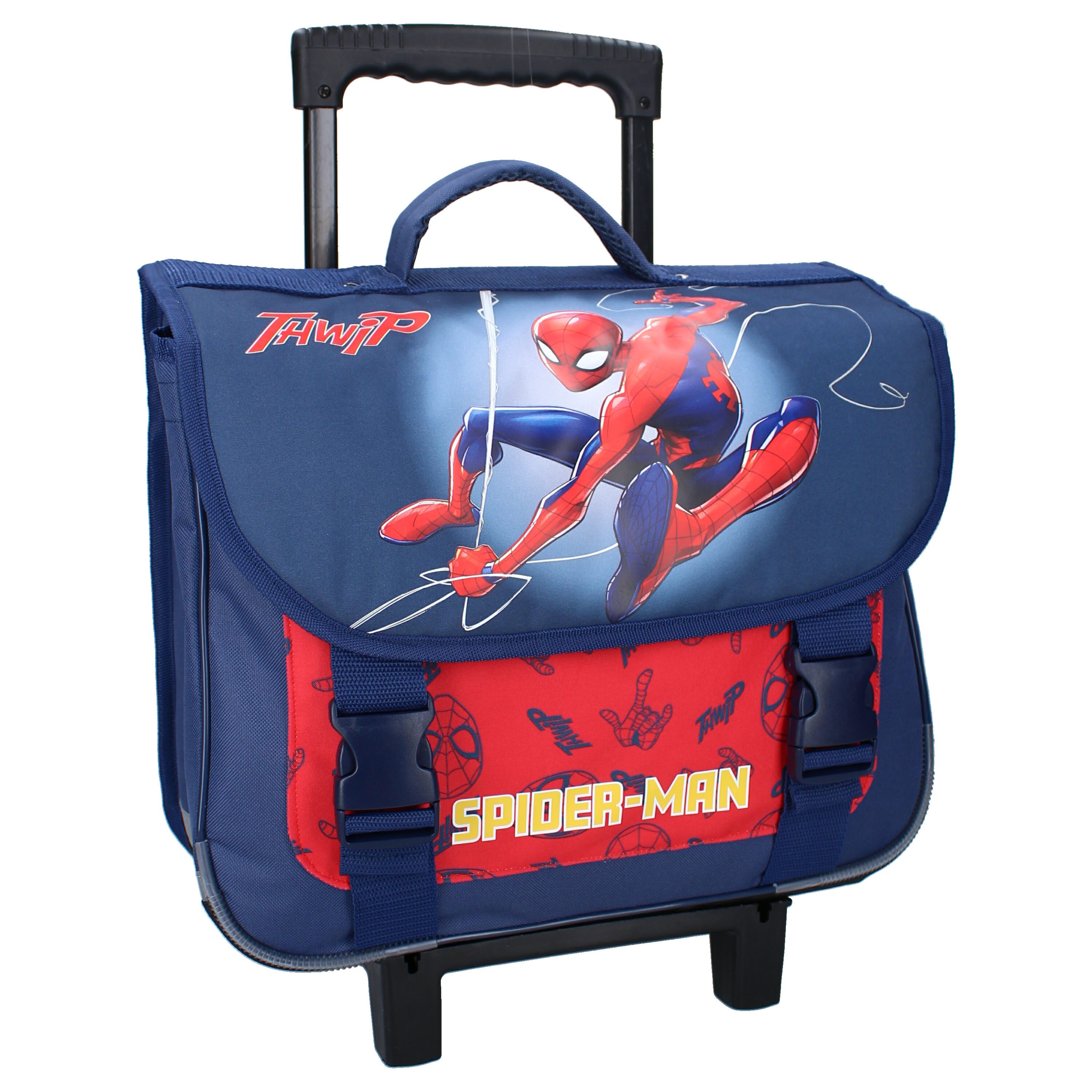 Spiderman Kinderrucksack Still Unstoppable Schultrolley mit Frontfach und Schultergurten