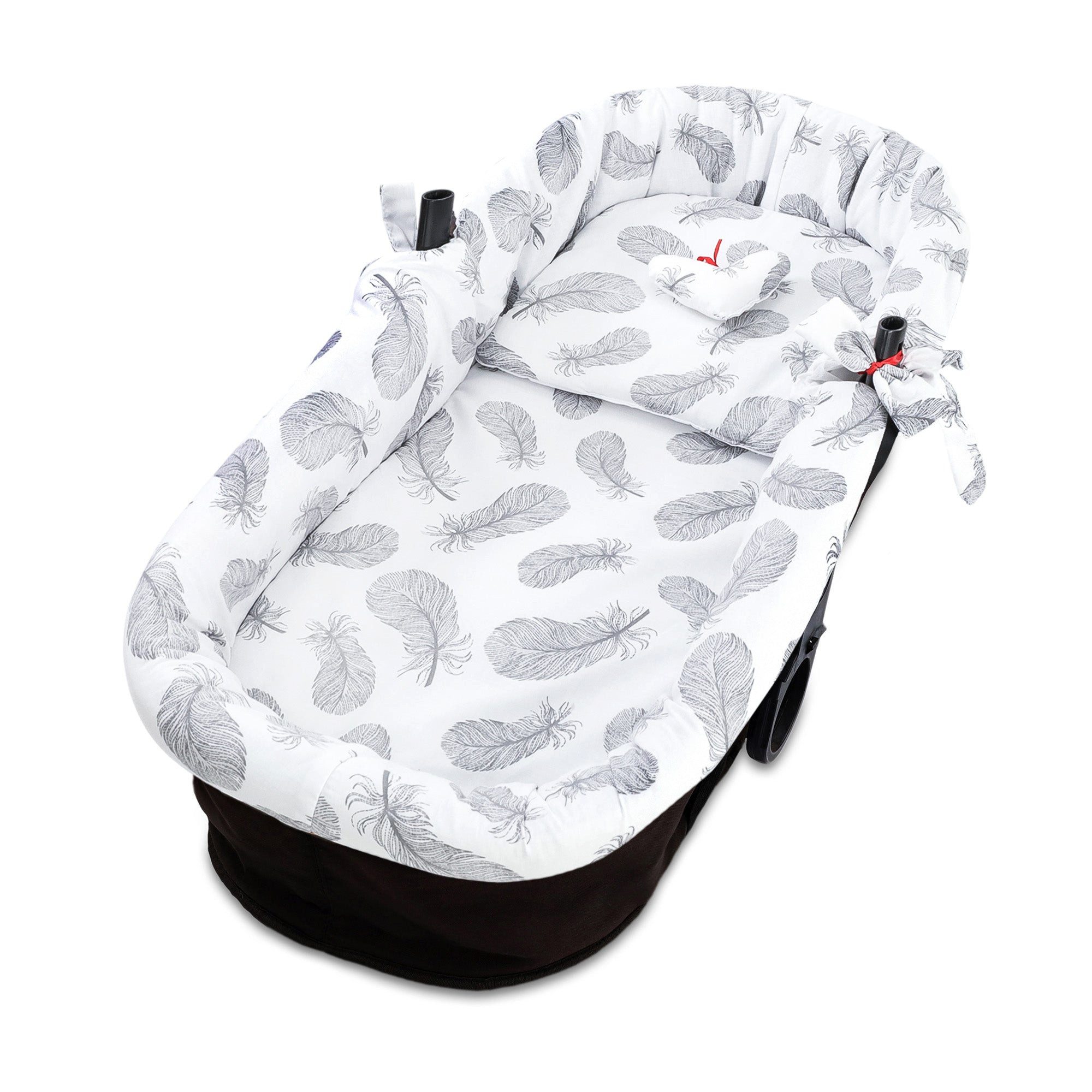 Kuschelnest Umrandung für Kinderwagen - Bezug für Babywanne Nestchen