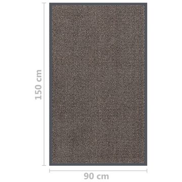 Fußmatte getuftet Dunkelbraun 90x150 cm, furnicato, Rechteckig