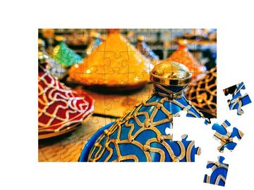 puzzleYOU Puzzle Farbenprächtige Tajine-Töpfe, Marokko, 48 Puzzleteile, puzzleYOU-Kollektionen Marokko