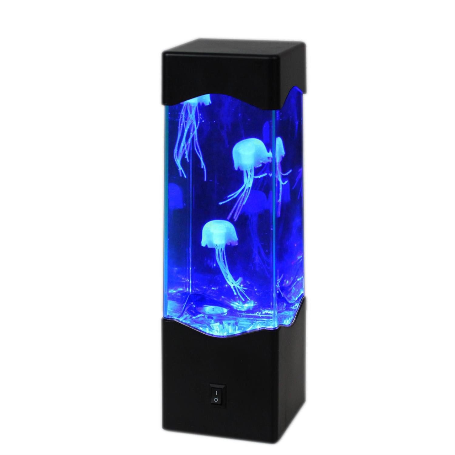 SATISFIRE LED Dekolicht Jellyfish Lampe Aquarium 3 schwebende Quallen Dekoleuchte USB blau, LED Classic, blau – Bild 2 von 4