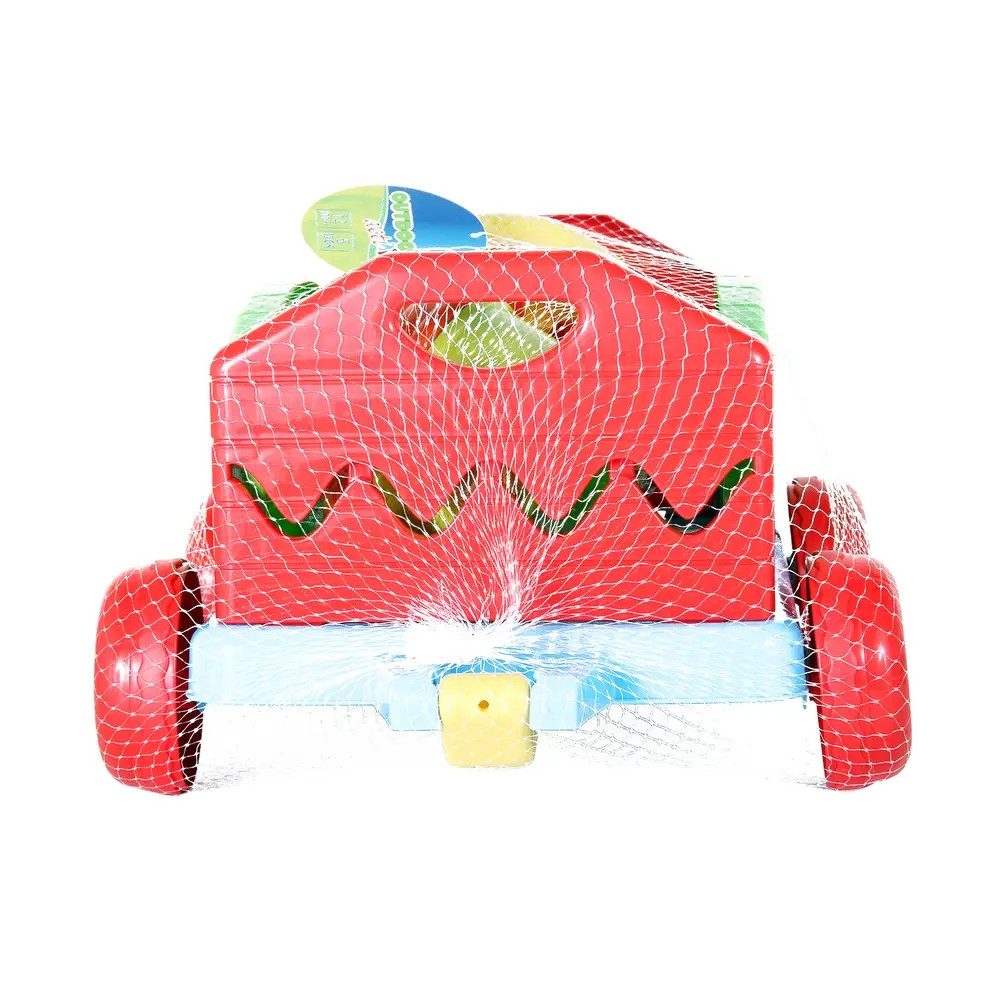 Vedes Sandform Outdoor active Nachziehwagen mit Eimergarnitur, 6-teilig, ca. 40x32x23