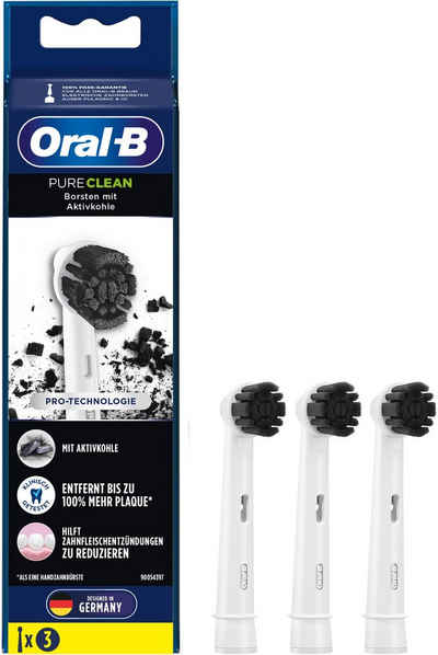 Oral B Aufsteckbürsten Pure Clean, Borsten mit Aktivkohle