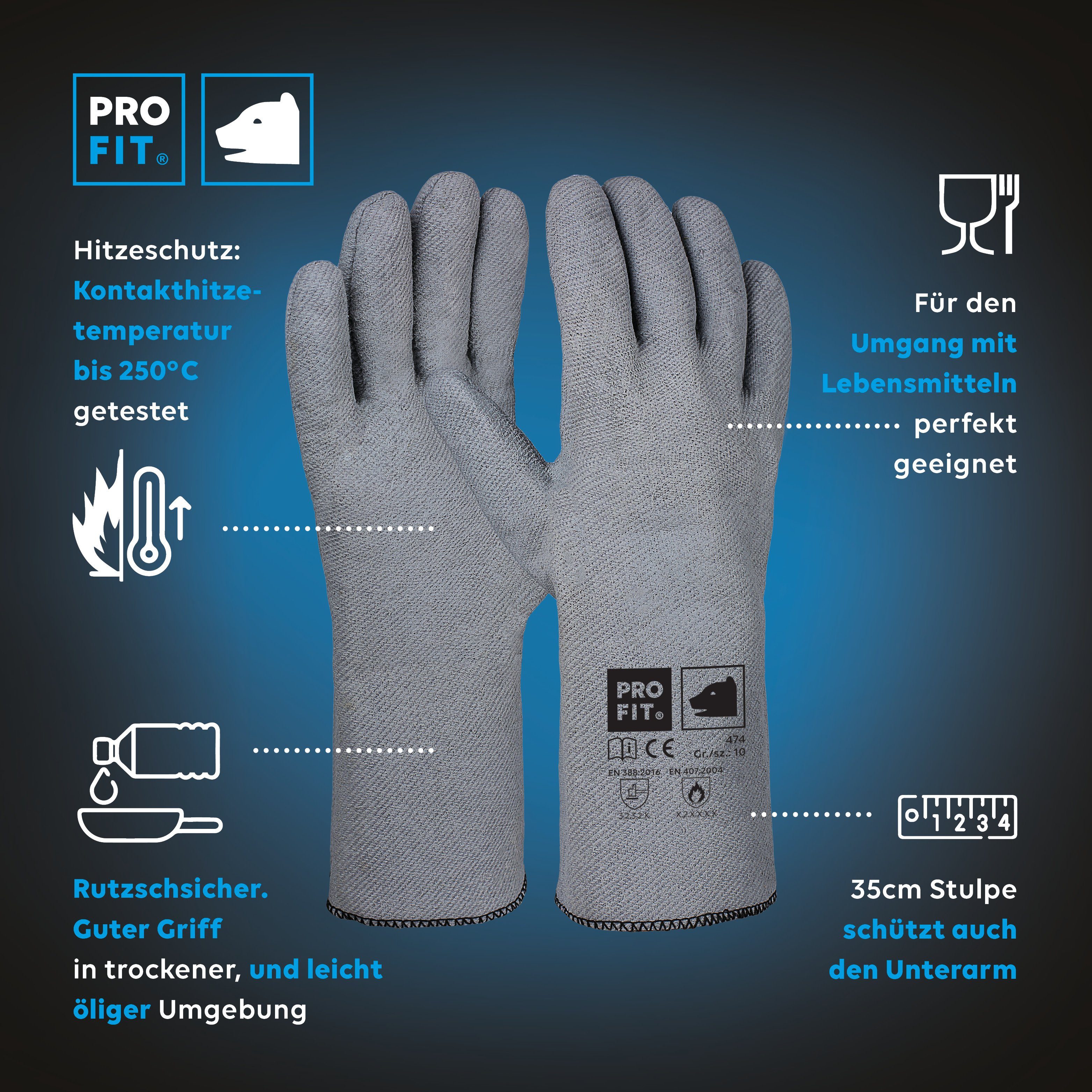 PRO FIT by Fitzner Hitzeschutzhandschuhe aus günstig online kaufen
