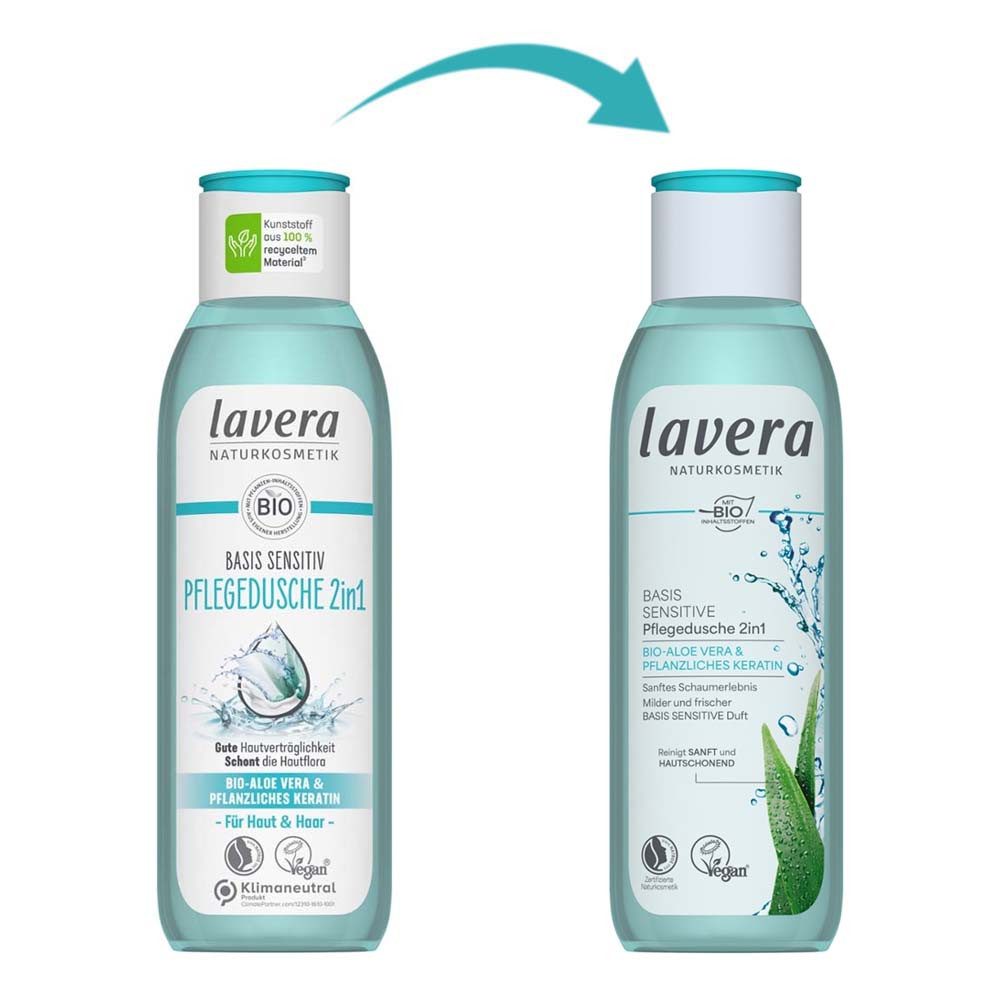 lavera Duschgel Basis Sensitiv - Hydro Feeling 2in1 Pflegedusche 250ml