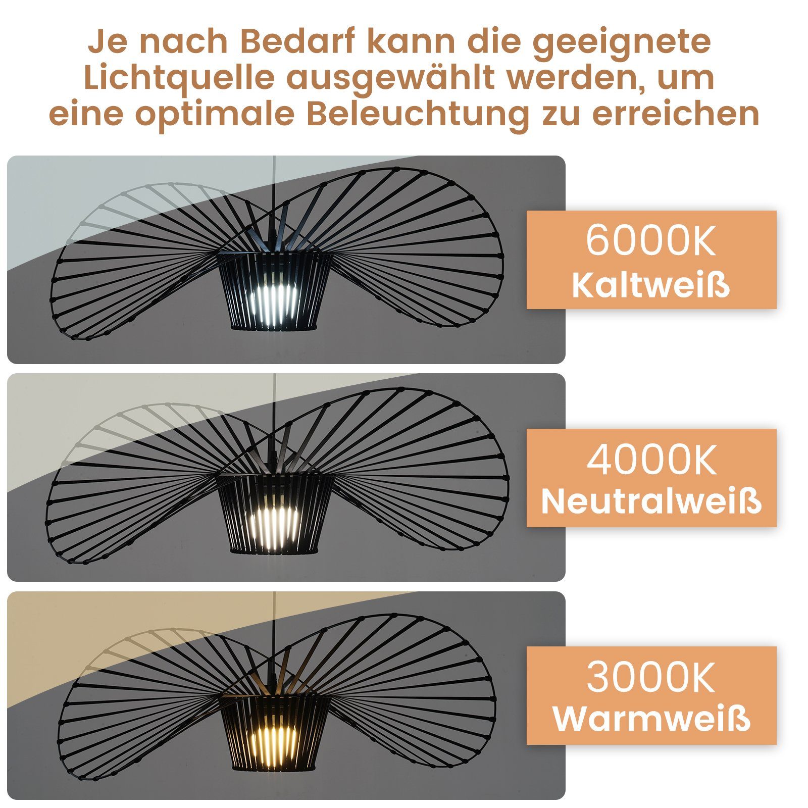 ohne ZMH Max Schwarz Pendelleuchte Leuchtmittel, LED E27 Modern 60/80/100/120/140cm, 40W, - für Esszimmer E27