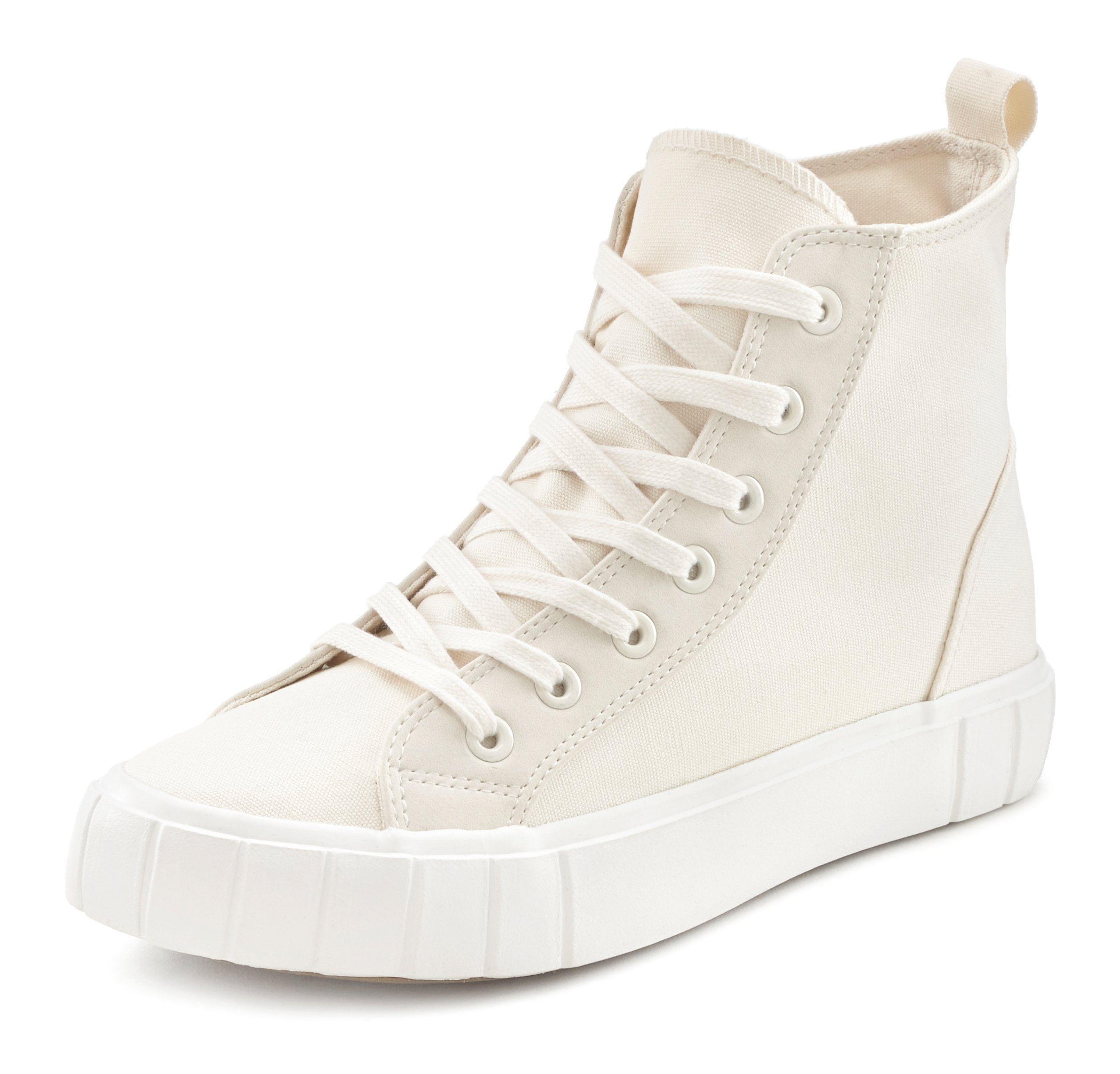 Schuhe Sneaker Elbsand Sneaker High Top Boots aus modischem Canvas-Material mit kleiner Plateausohle vegan