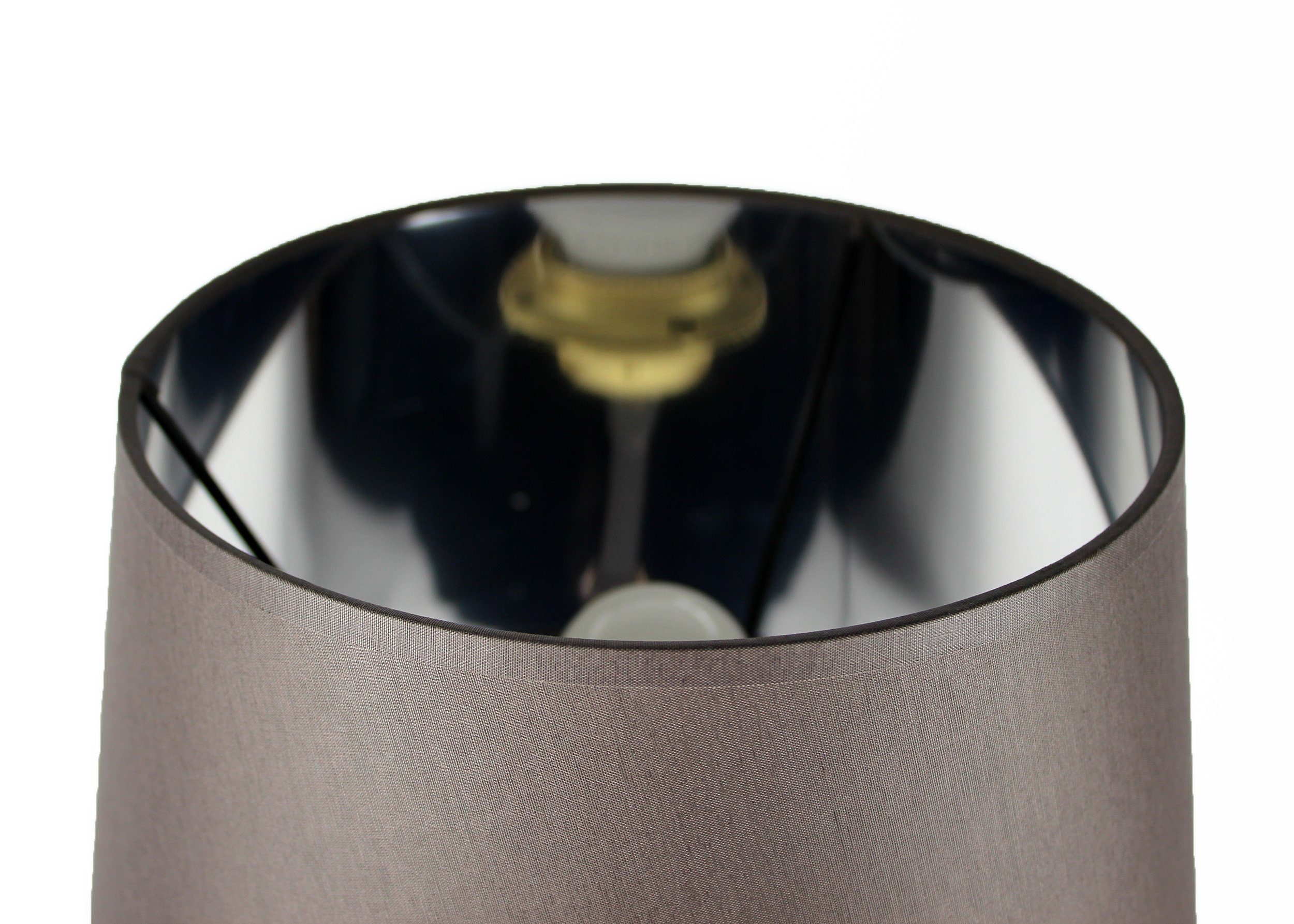 Signature Home Collection Lampenschirm Handgefertigter Lampenschirm schwarz dunkelgrau in Stoff Zylinder, Stoffschirm, konisch Zylinderform