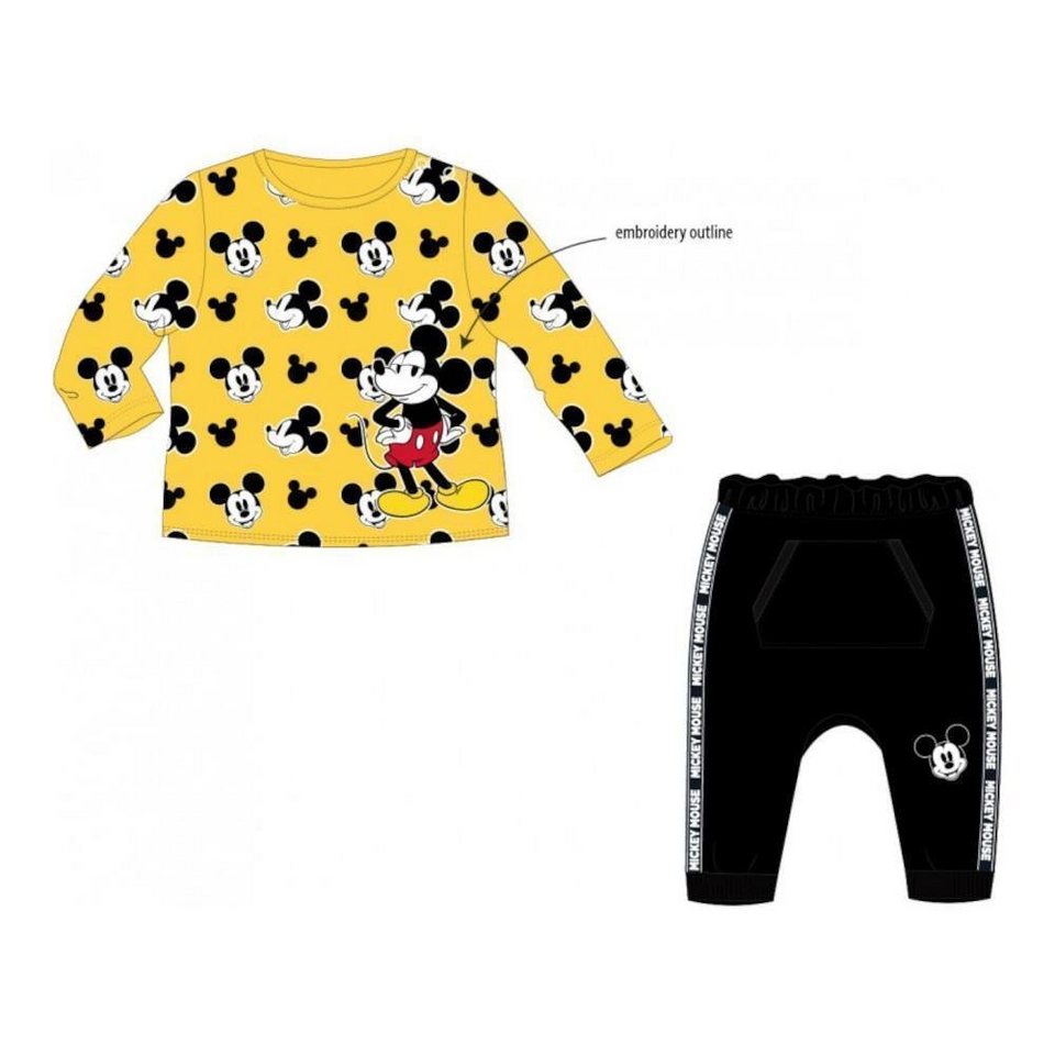 EplusM Shirt & Hose Baby Set Langarm- Shirt mit Hose mit Mickey Mouse Motiv  (Set, 2-tlg)