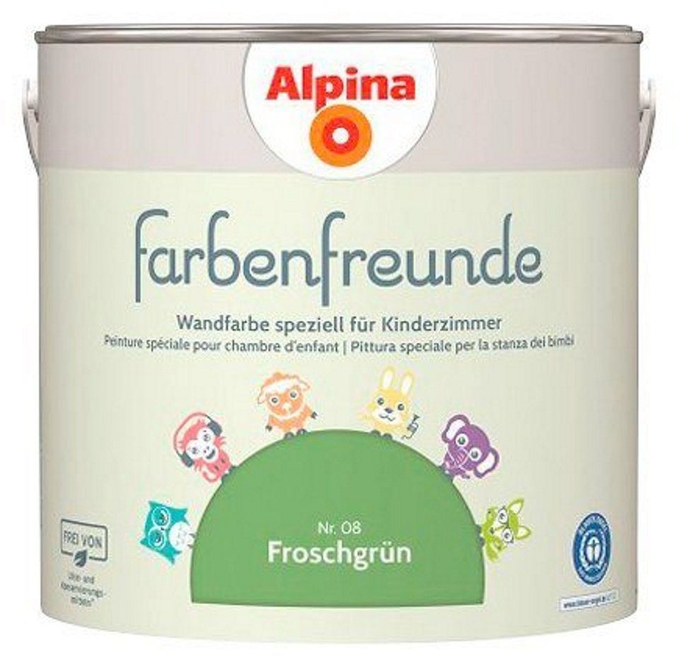 *Alpina* Wandfarbe 2,5 Liter Farbenfreunde Froschgrün No. 8