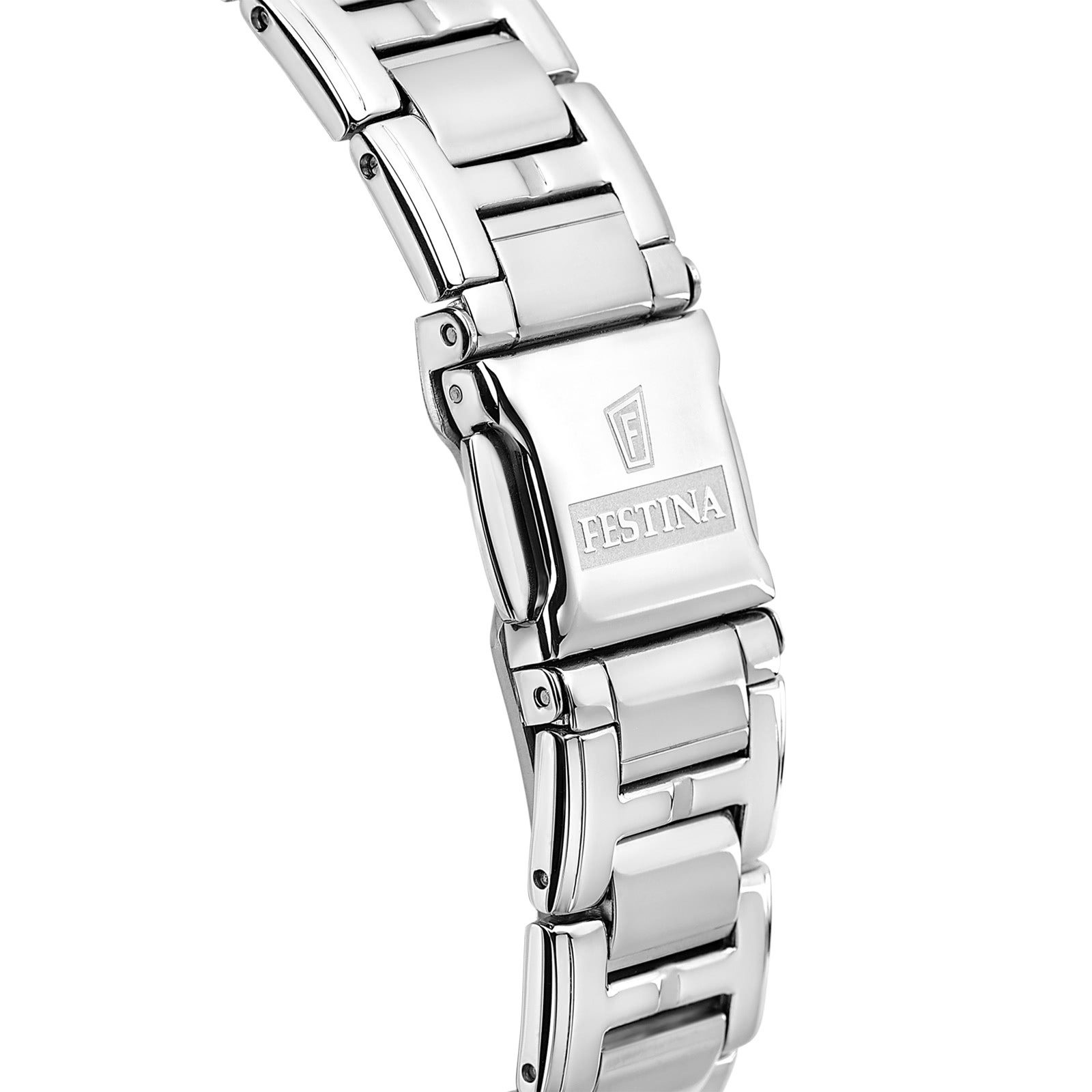 Festina Chronograph Festina Damen Uhr F20401/4 Edelstahl, (Chronograph), Damen Armbanduhr rund, Edelstahlarmband silber
