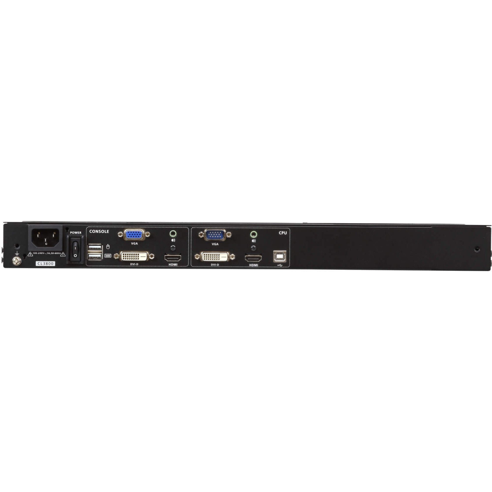 CL3800NW Netzwerk-Switch KVM-Konsole mit ATEN FullHD 18,5" Aten