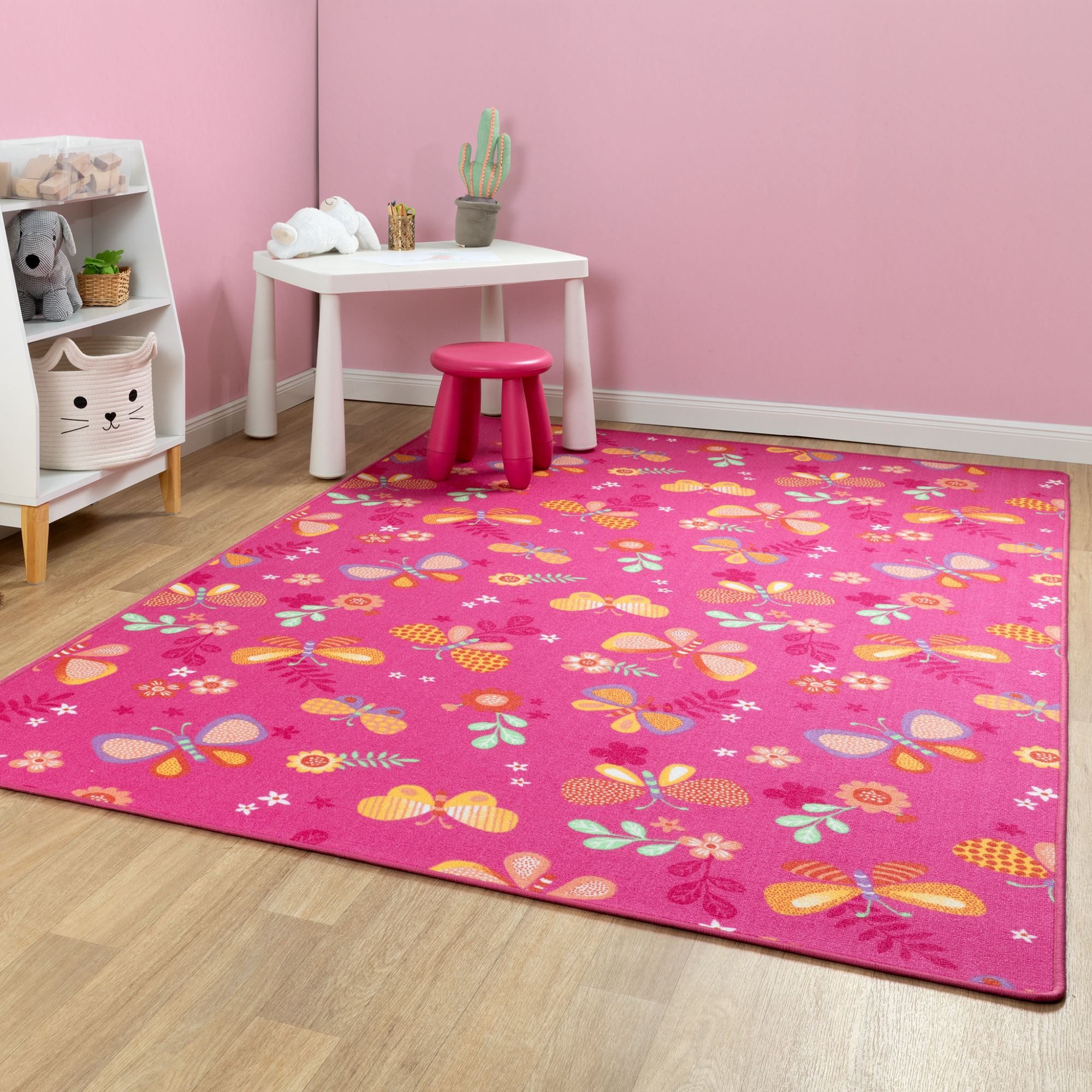 Steffensmeier Kinderteppich Sophia, Rechteckig, Schmetterlinge, Kinderzimme günstig online kaufen
