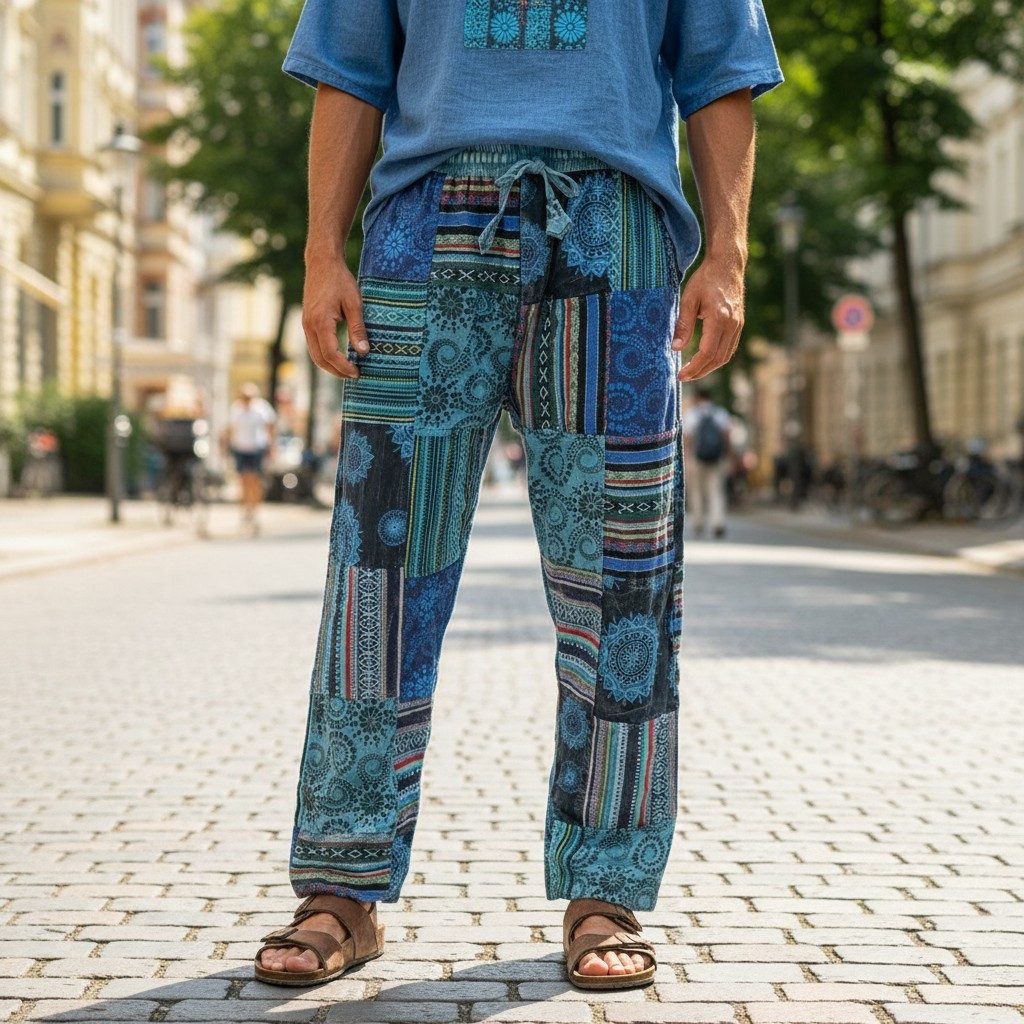 Guru-Shop Relaxhose Patchwork Yogahose, Goa Hose, Loose fit Hose -.. Hippie günstig online kaufen