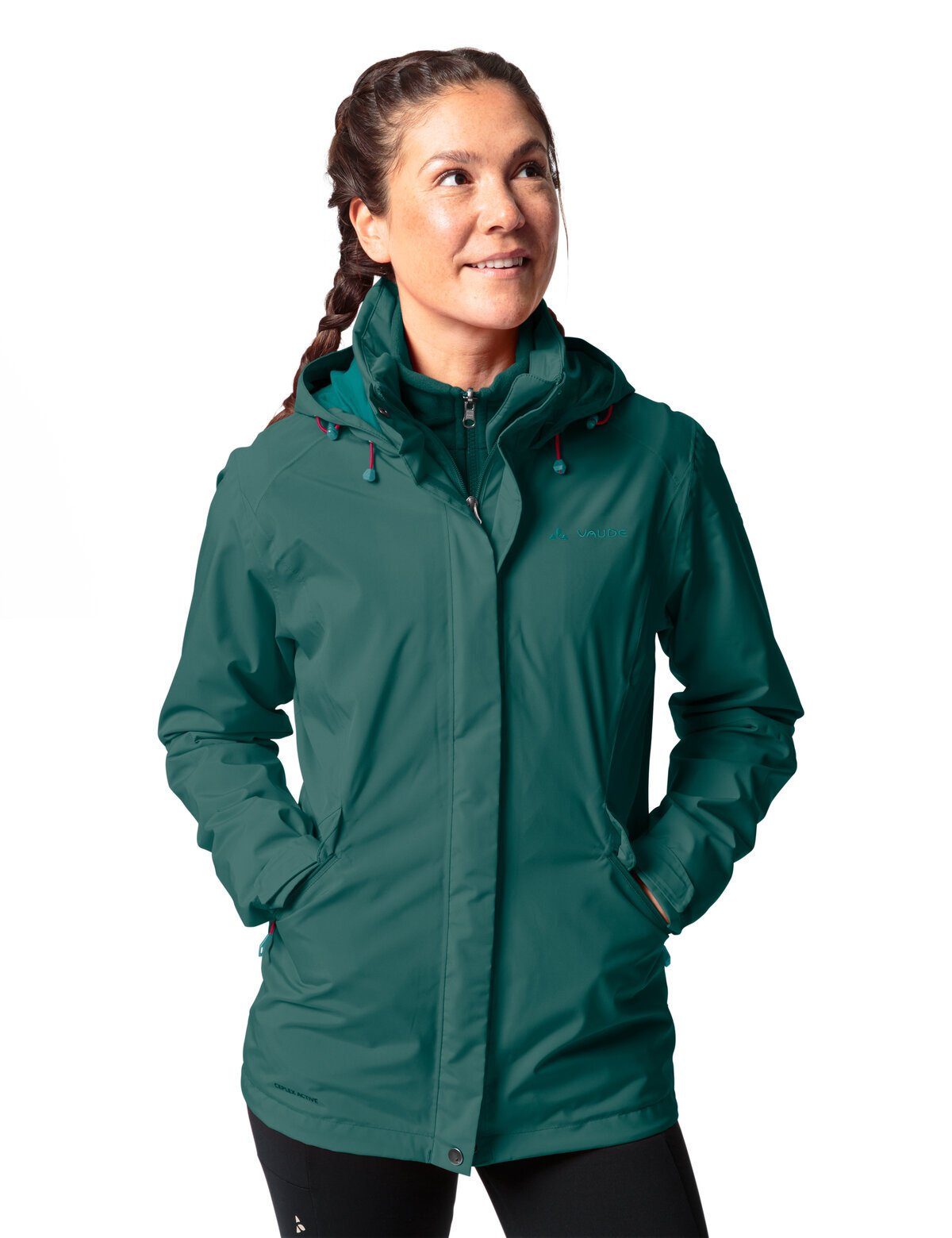 green Women's VAUDE 3in1 Jacket Doppeljacke Rosemoor (2-St) mallard
