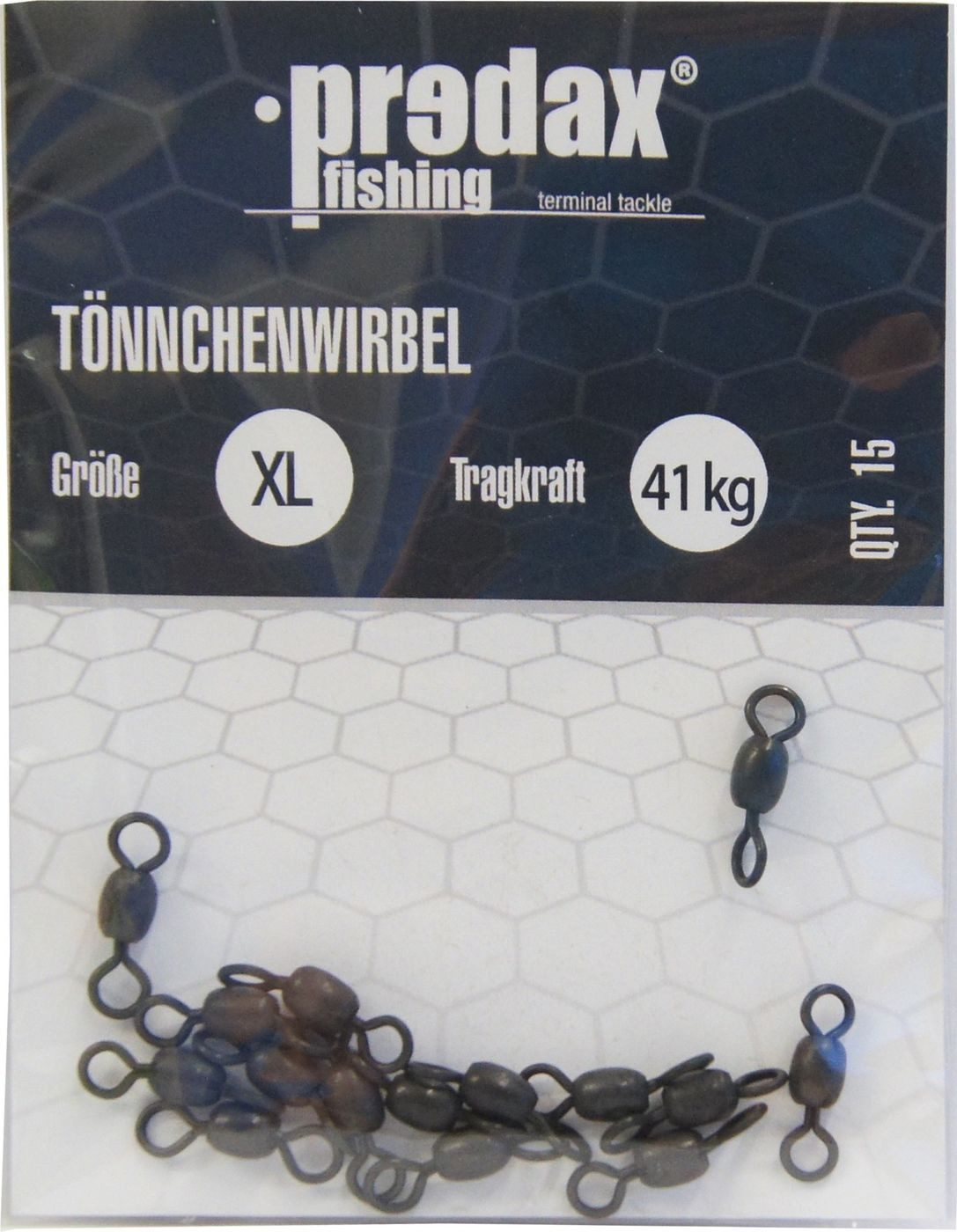 Schnurverbinder Predax Tönnchenwirbel schwarz - 15 Wirbel