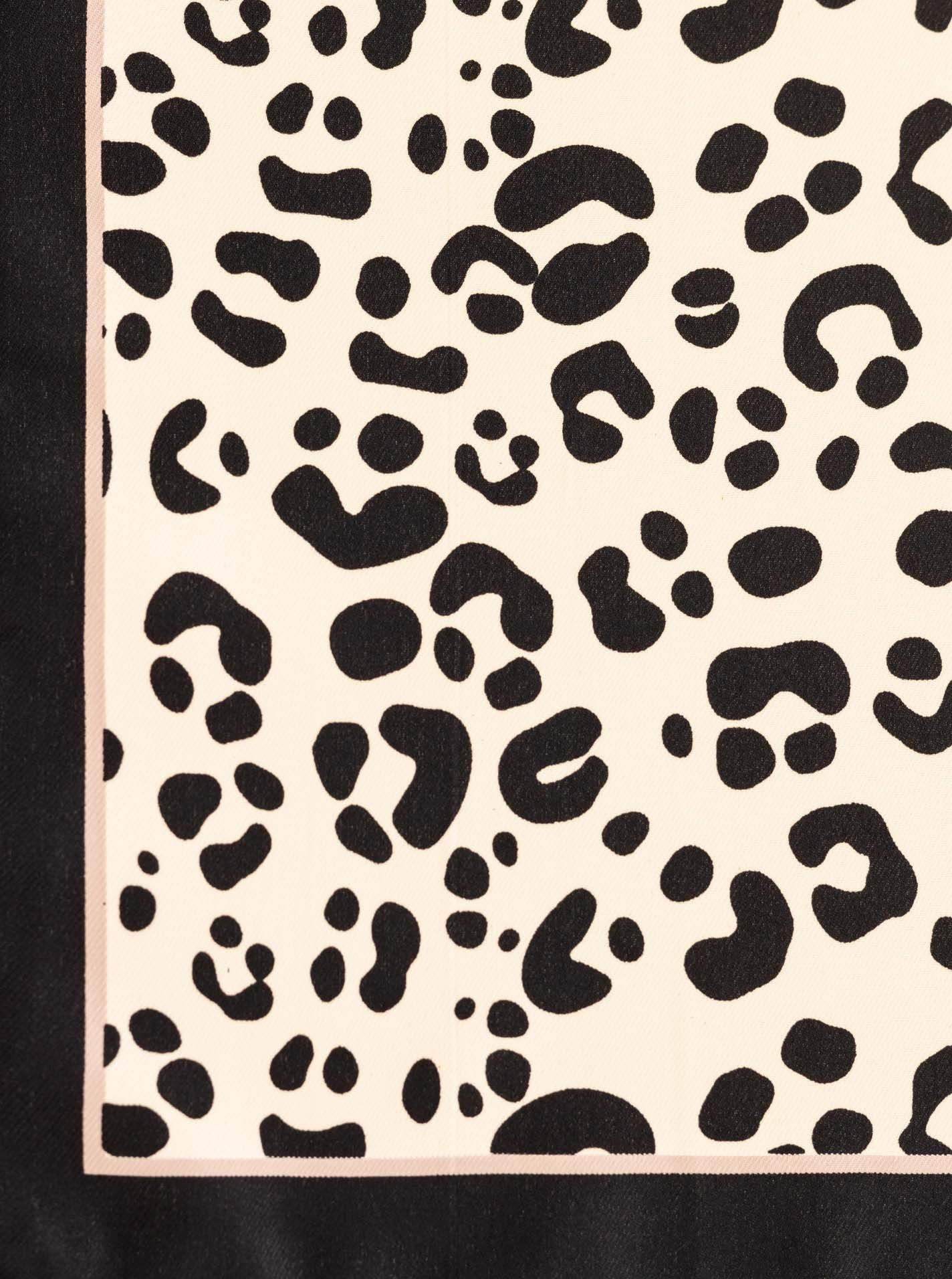 Zwillingsherz Halstuch "Leo", Leopardmuster, leicht glänzend