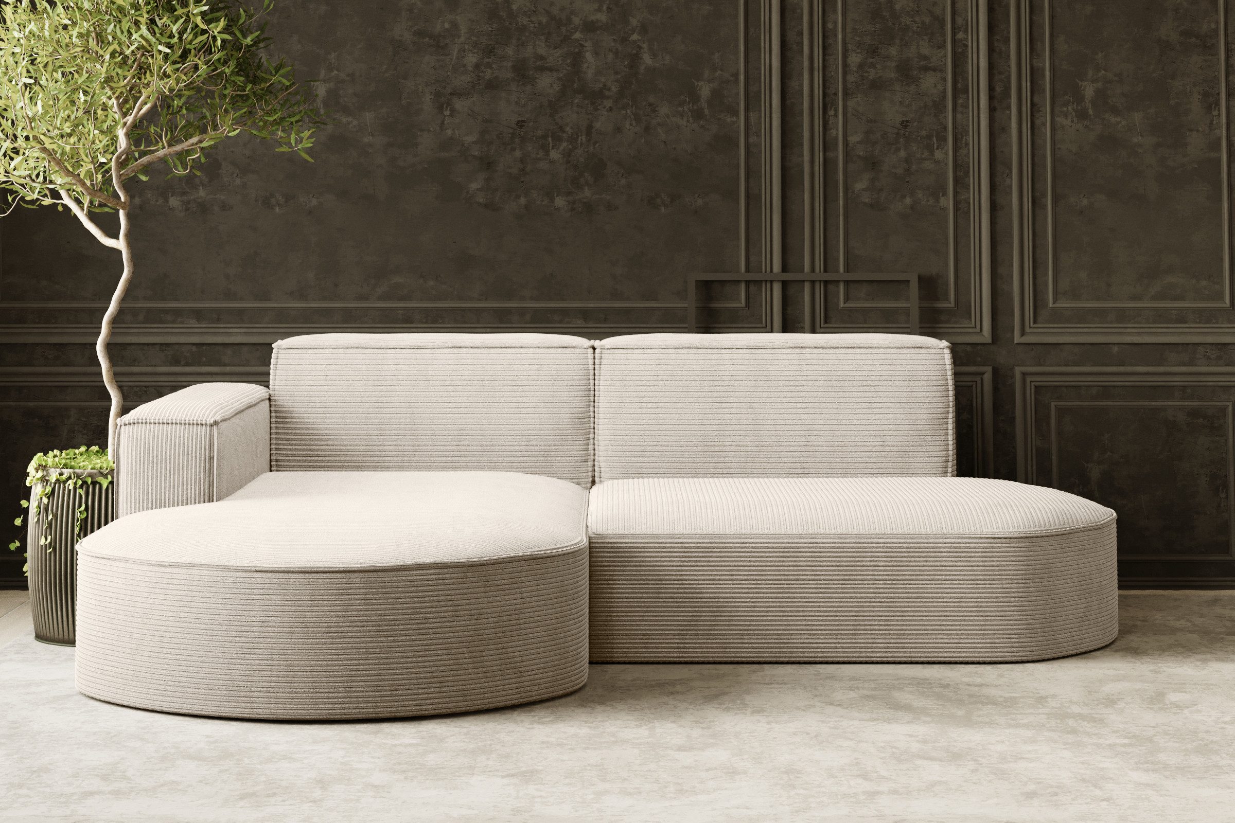 Kaiser Möbel Ecksofa Designer MODENA STUDIO L stoff Poso, Verita, Quelle, S günstig online kaufen