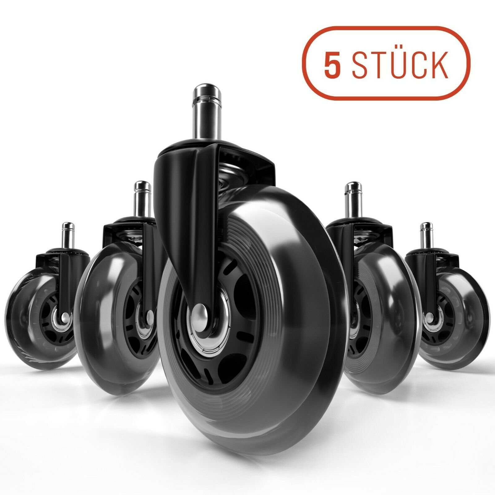 Vendix Stuhlrolle 5x Bürostuhl Rollen leise und kratzerfrei - Universal Har günstig online kaufen