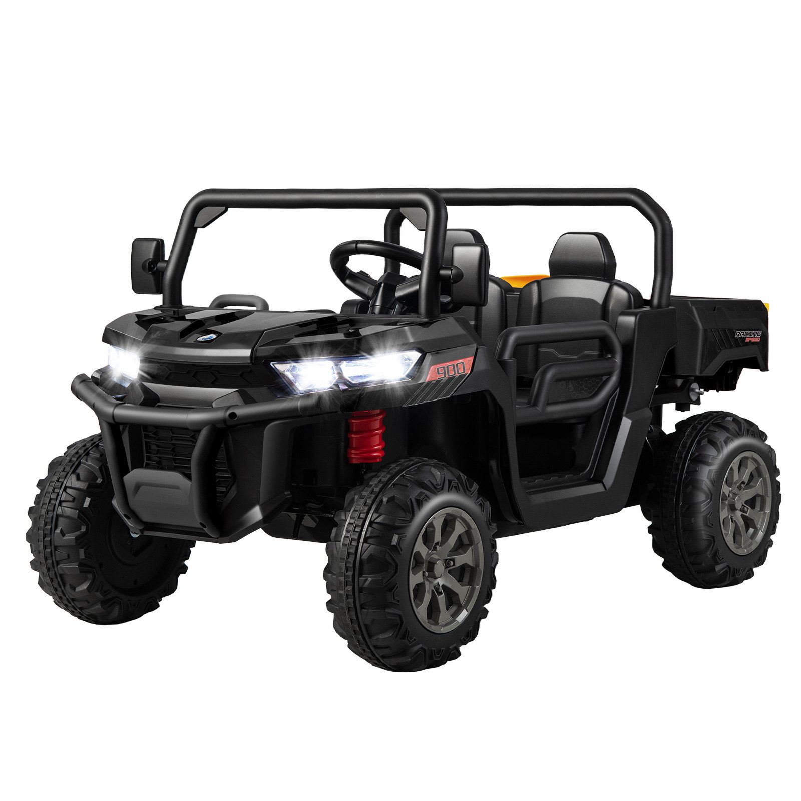 COSTWAY Elektro-Kinderauto 12V Kinderquad, 2 Sitzer, 3-8 km/h
