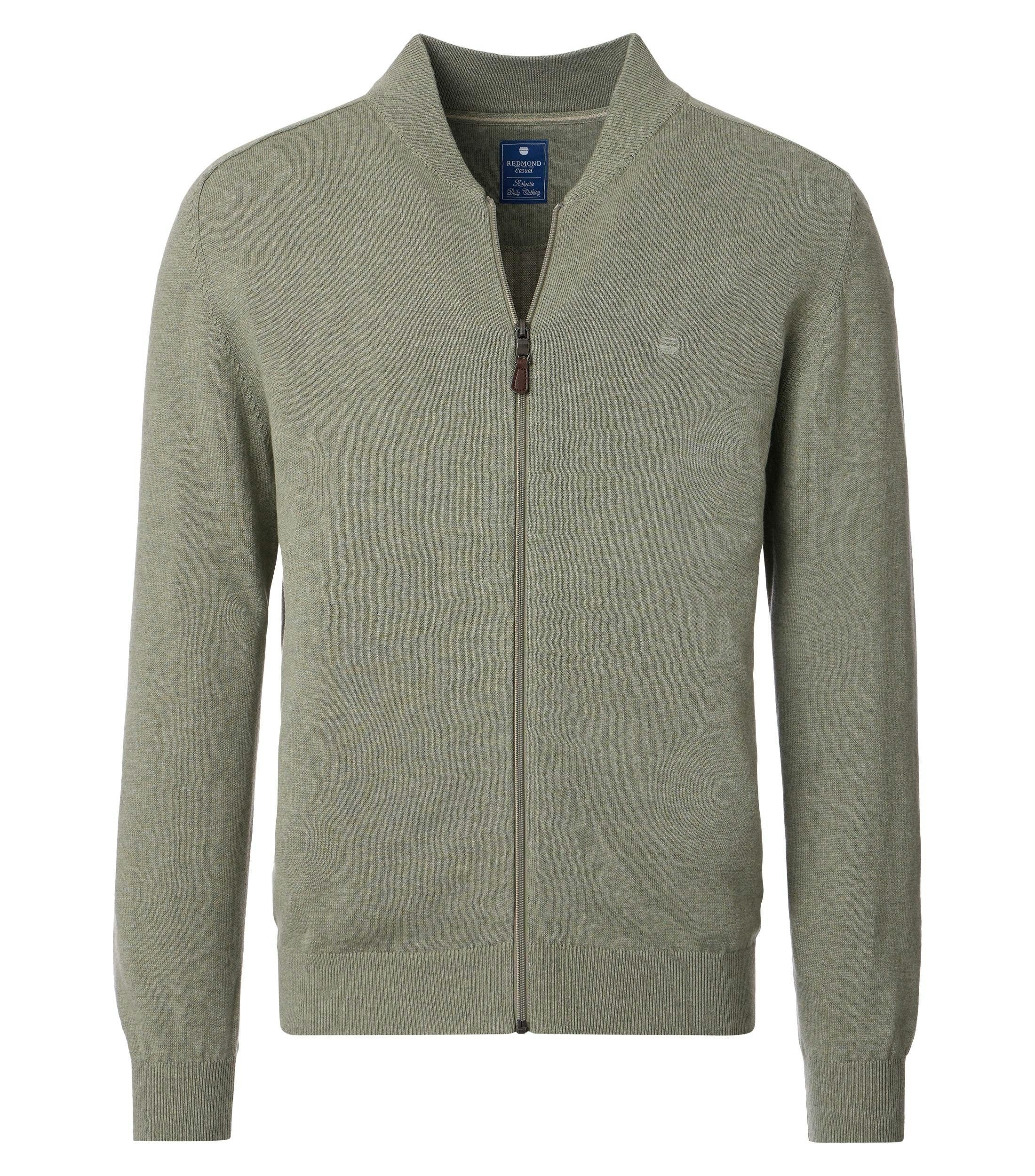 Redmond Strickjacke REDMOND Casual Herren Strickjacke Zipper Comfort Salbei günstig online kaufen