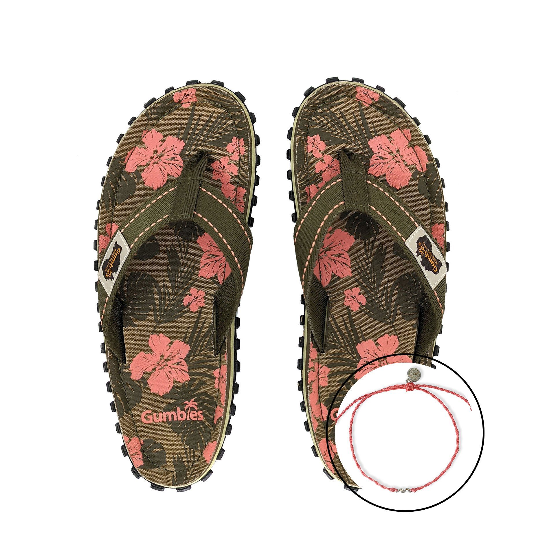 Gumbies aus Designs« recycelten Kids in Jungle farbenfrohen »in T-Strap-Zehentrenner Materialien Original