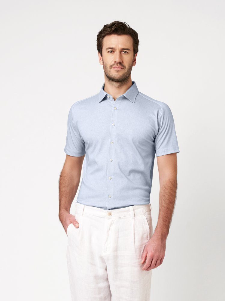 DESOTO Kurzarmhemd Casual Kent 1/2 Jerseyhemd, slim fit