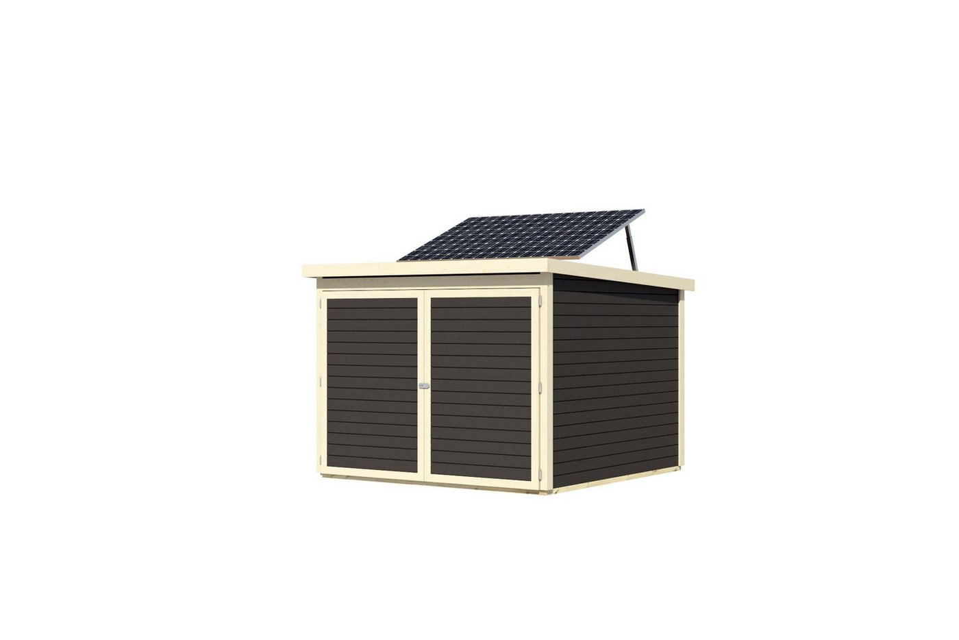 Thumbnail - Karibu Gartenhaus Fahrradgarage mit Solarkit inkl. Solarpaneel mit 4 Stellplätzen, BxT: 213x217 cm, (1 Stück, Fahrradgar...