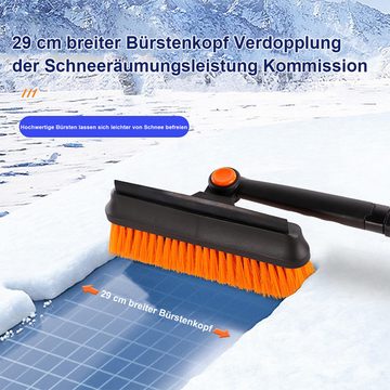 DOPWii Schneeschieber 5-in-1-Schneeschaufel, Einziehbare, Abnehmbare Schaufel, um 180° schwenkbares, Tragbares Schaufelwerkzeug