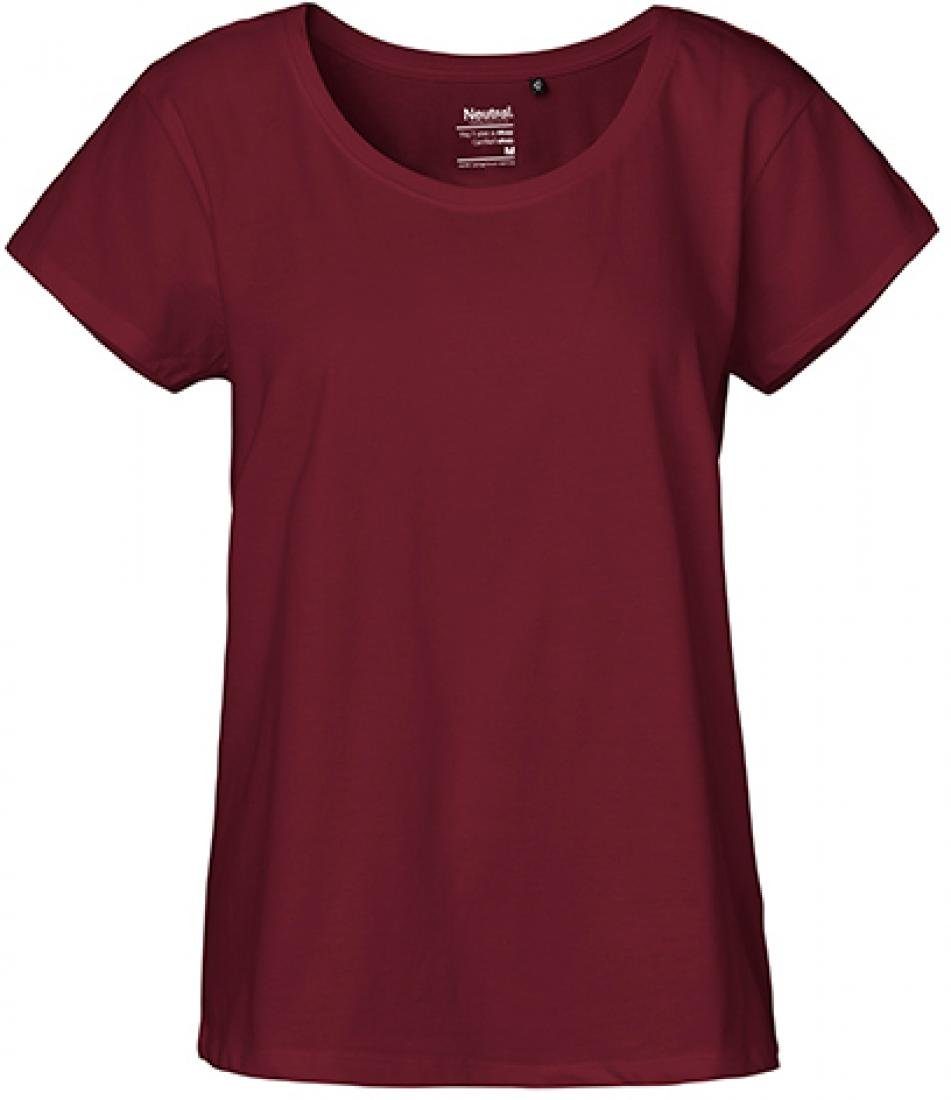 Neutral Rundhalsshirt Damen Loose Fit T-Shirt / Single Jersey Strick