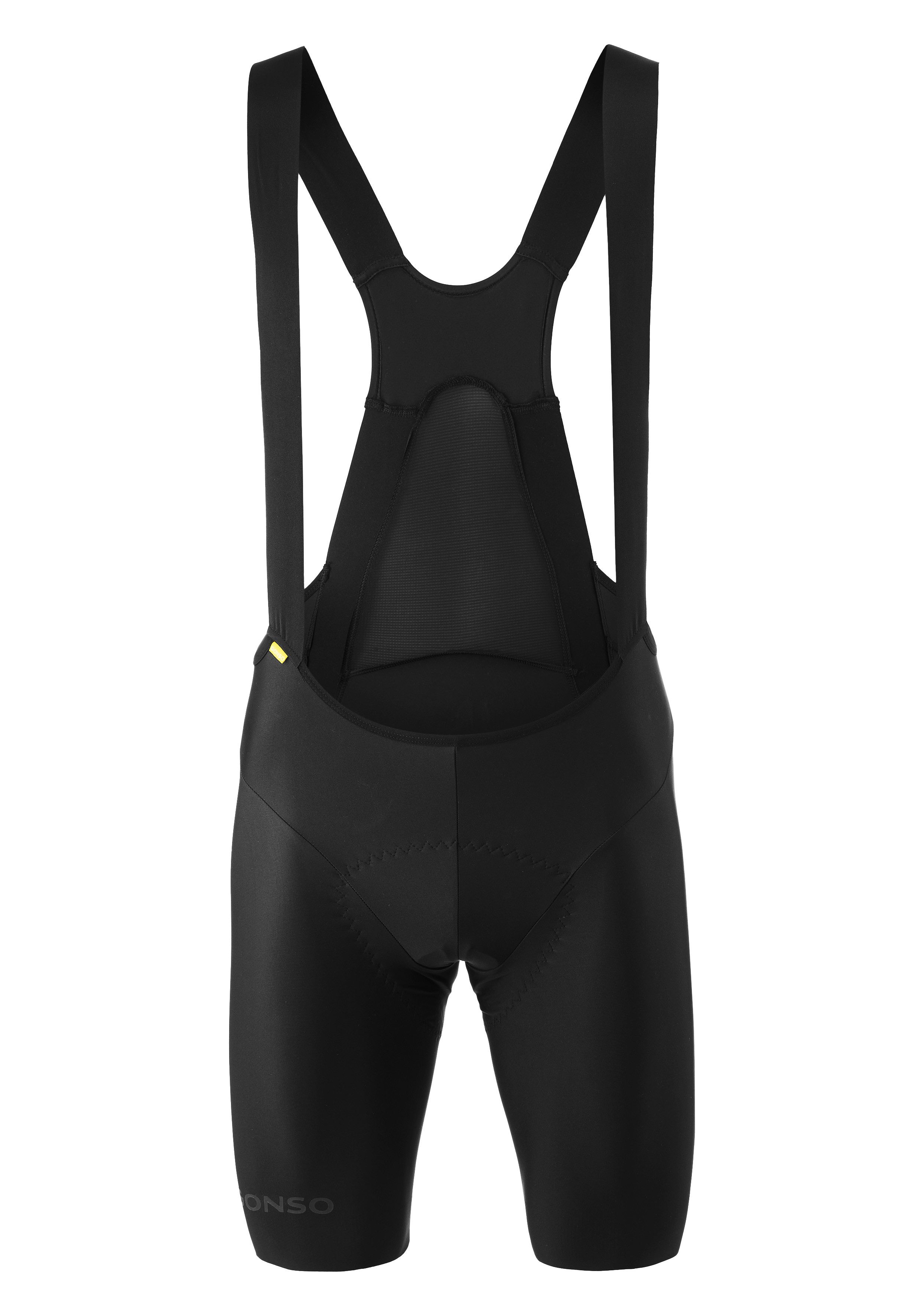 Gonso Fahrradhose Ride Miles Bib Circle M Rutschsichere Beinabschlüsse mit Lasercut