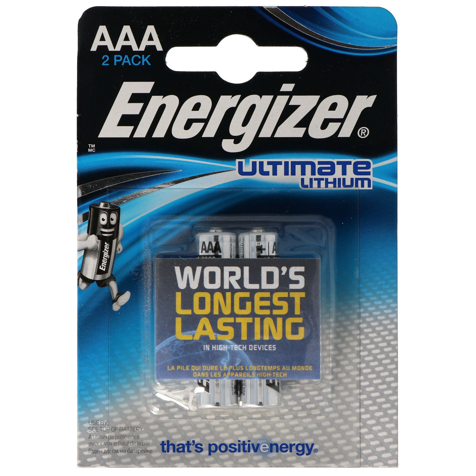Energizer Energizer L92 1,5 V) 2er (1,5 1260mAh Blister Lithium AAA, Volt Fotobatterie, Batterie