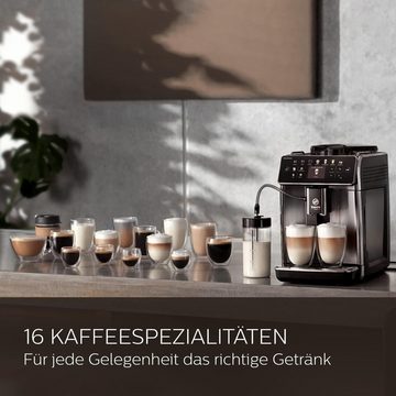 Philips Kaffeevollautomat Saeco GranAroma Kaffeevollautomat – 16 Kaffeespezialitäten, Kaffeeautomat Cafemaschine Kaffeemaschine mi Mahlwerk Vollautomat Cafe