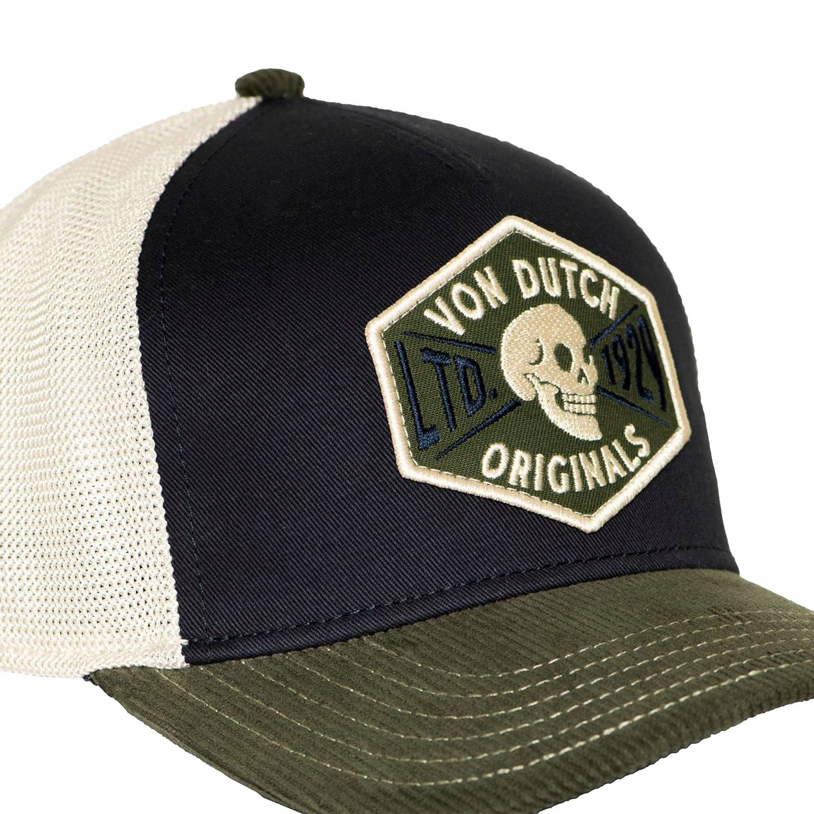 Von Dutch Baseball Cap Cap Semi Curved mit aufgenähten Patch