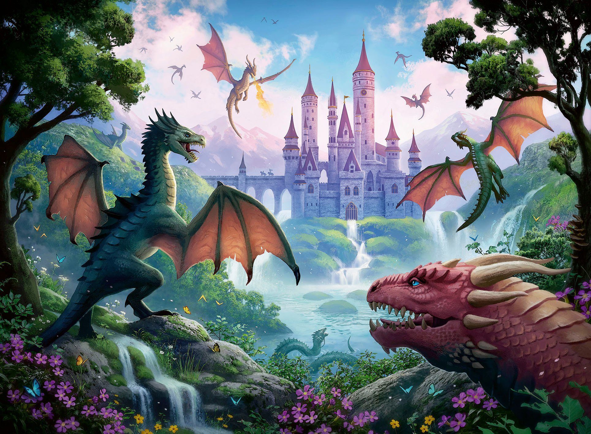 Ravensburger Puzzle Magischer Drache, Wald - Puzzleteile, in schützt Made 300 Germany; FSC®- weltweit