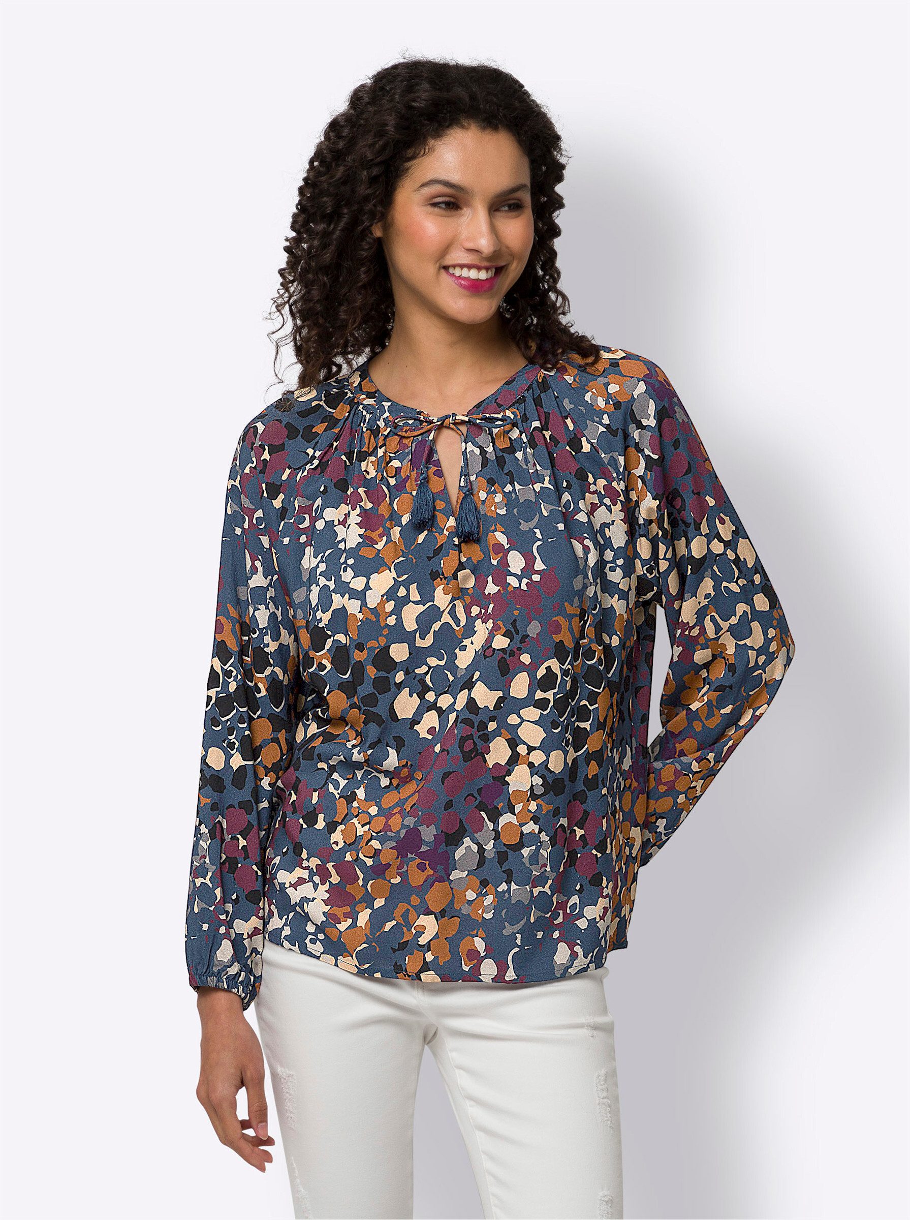 Klassische Bluse Druckbluse