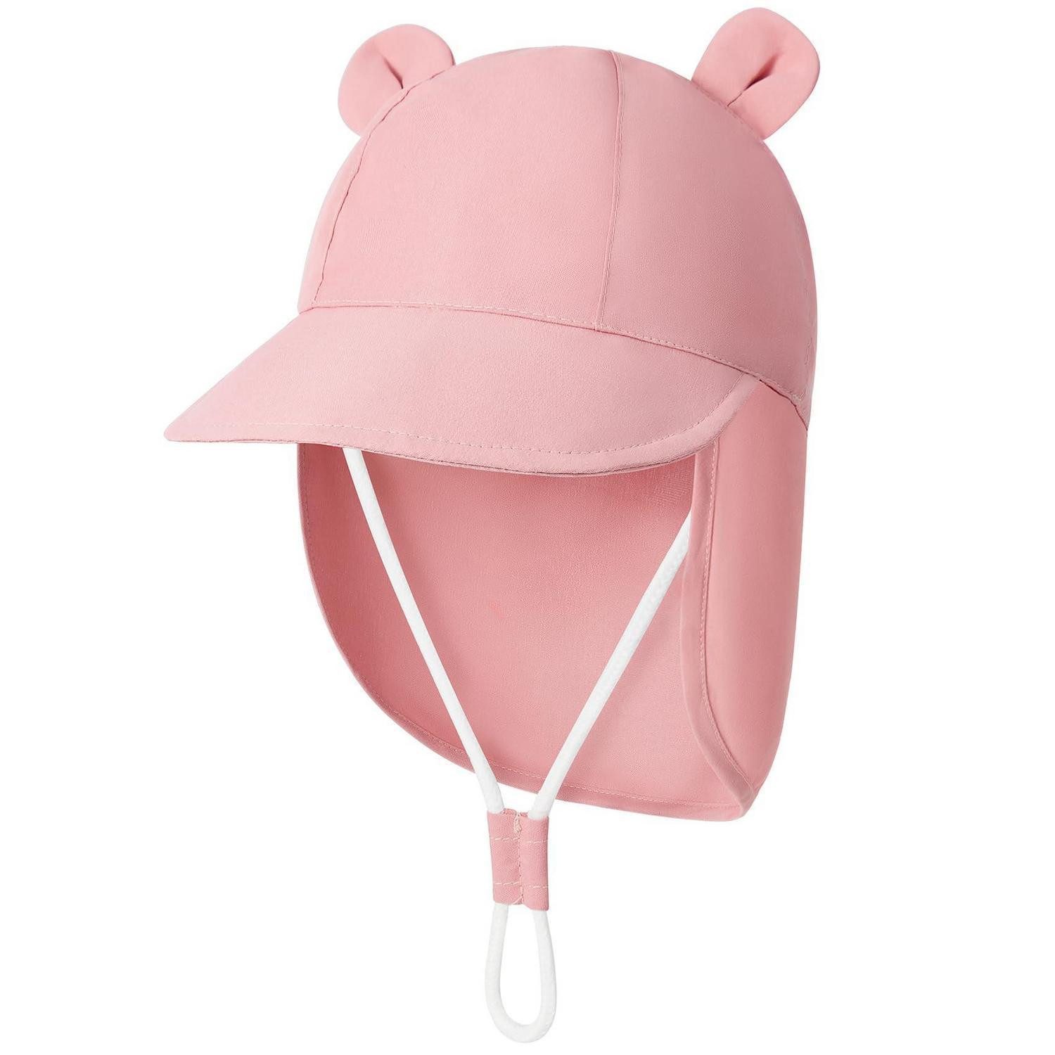 LuxusKollektion Schirmmütze Schirmmütze Kinder Unisex Nackenschutz UV SPF50 12-24 Monate Rosa