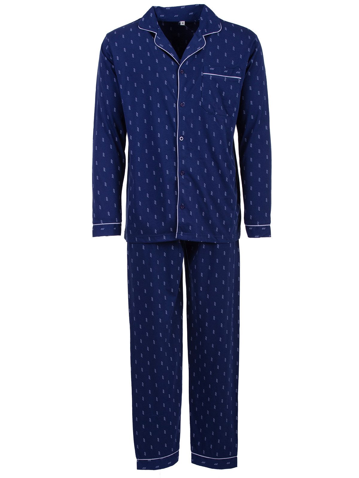 Henry Terre Schlafanzug Pyjama Set Langarm günstig online kaufen